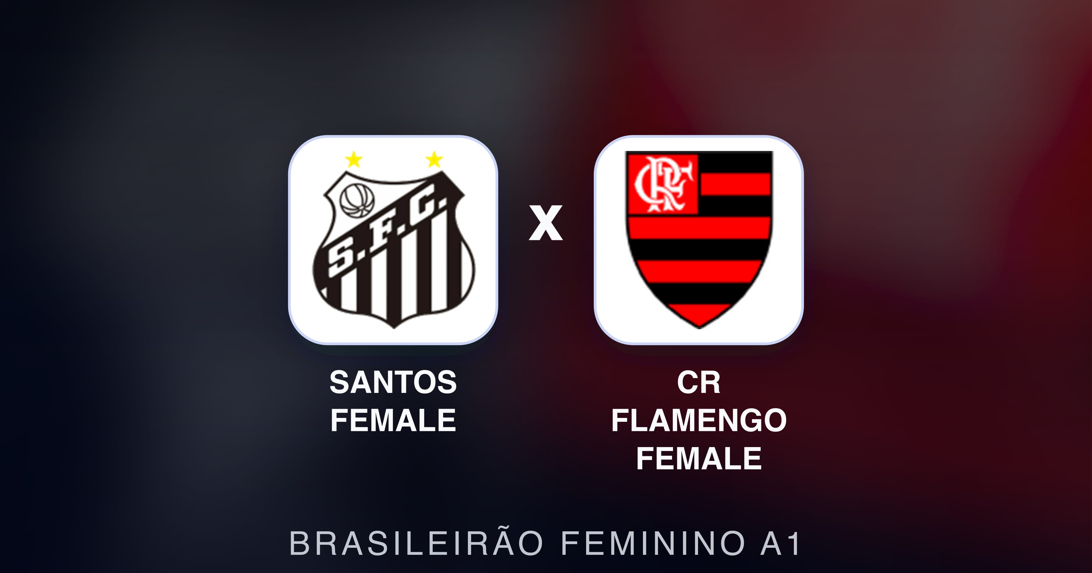 Santos Female बनाम CR Flamengo Female (Brasileirão Feminino A1) का पूर्वावलोकन चित्र