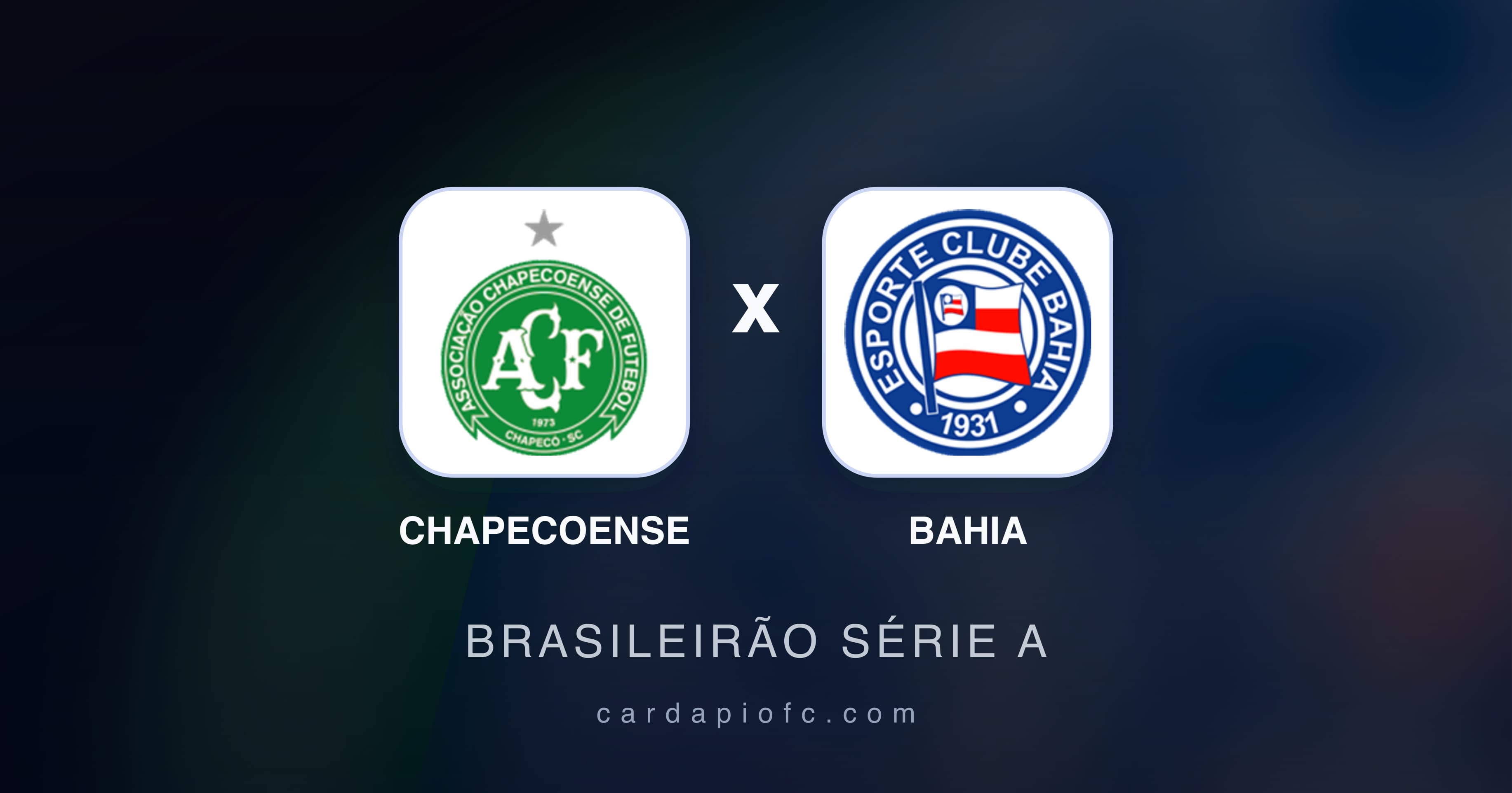 Chapecoense बनाम Bahia (Brasileirão Série A) का पूर्वावलोकन चित्र
