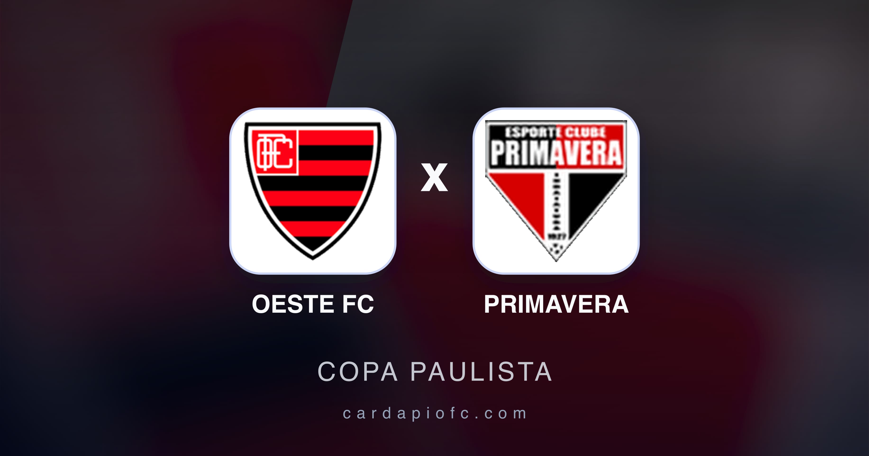 Oeste FC बनाम Primavera (Copa Paulista) का पूर्वावलोकन चित्र