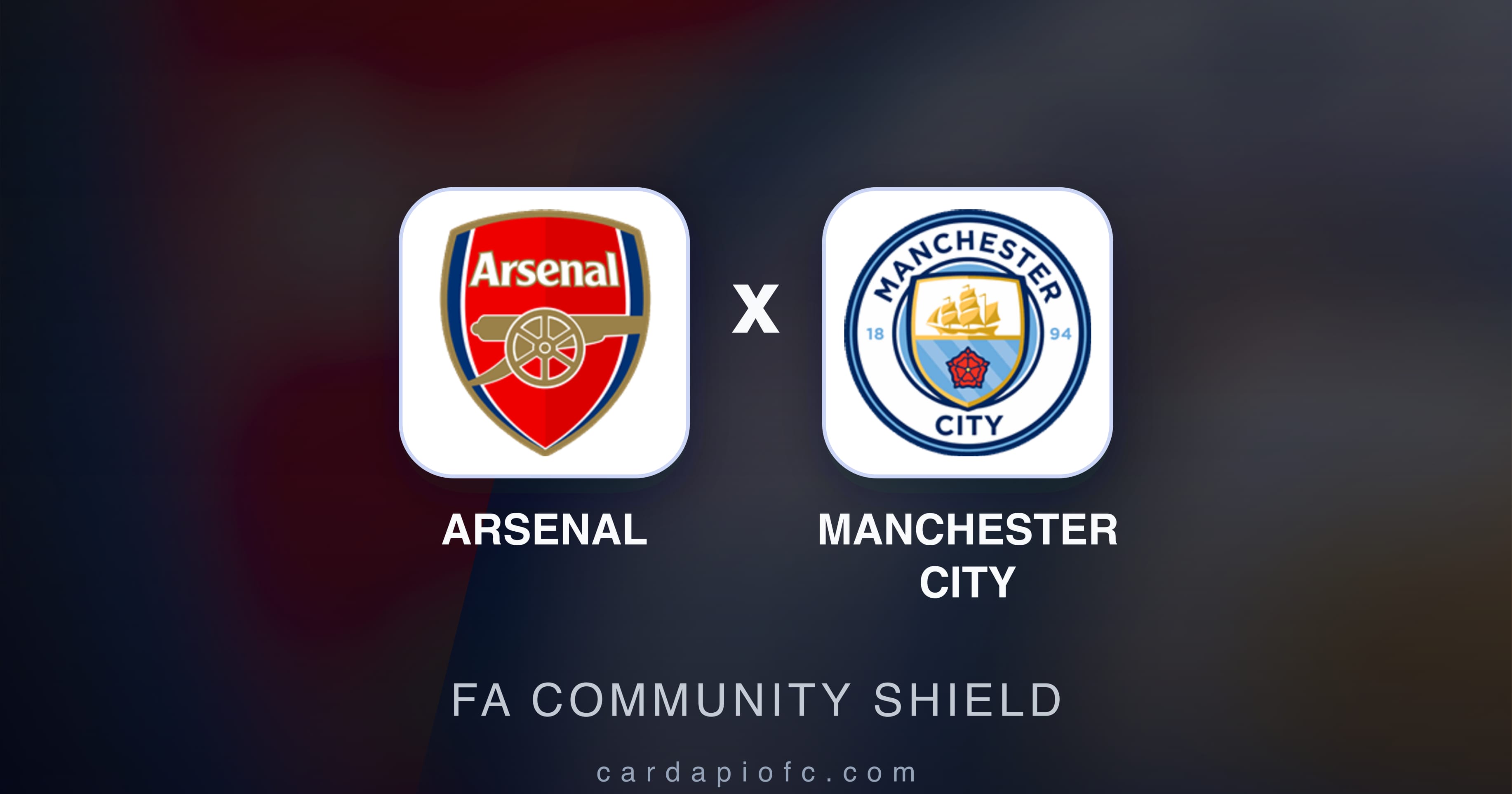 Arsenal बनाम Manchester City (FA Community Shield) का पूर्वावलोकन चित्र