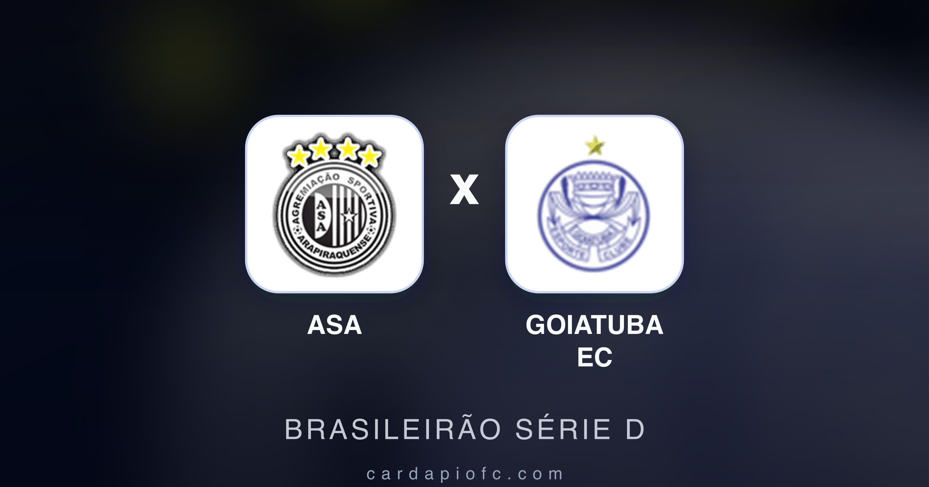 ASA बनाम Goiatuba EC (Brasileirão Série D) का पूर्वावलोकन चित्र
