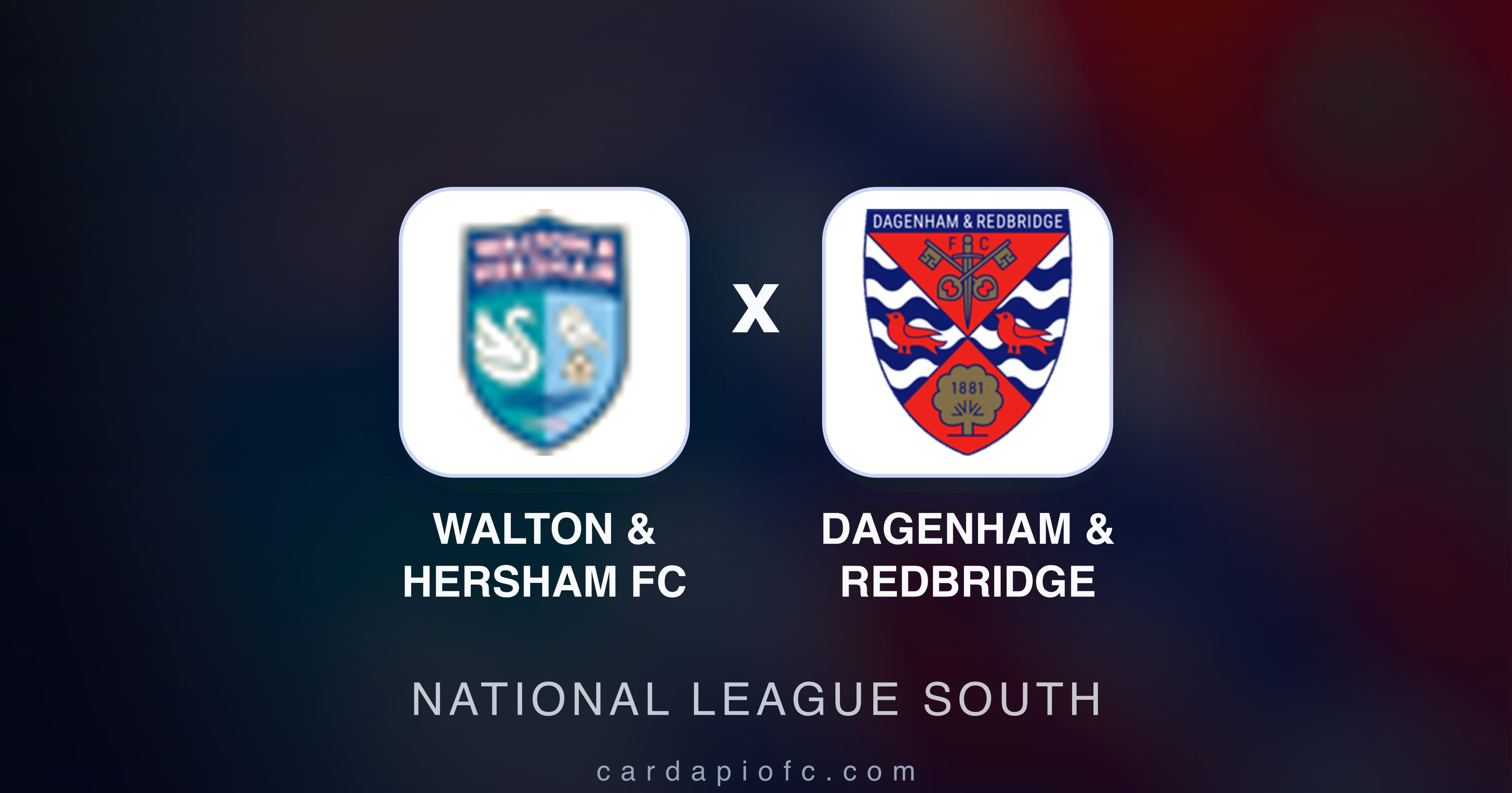 Walton & Hersham FC बनाम Dagenham & Redbridge (National League South) का पूर्वावलोकन चित्र