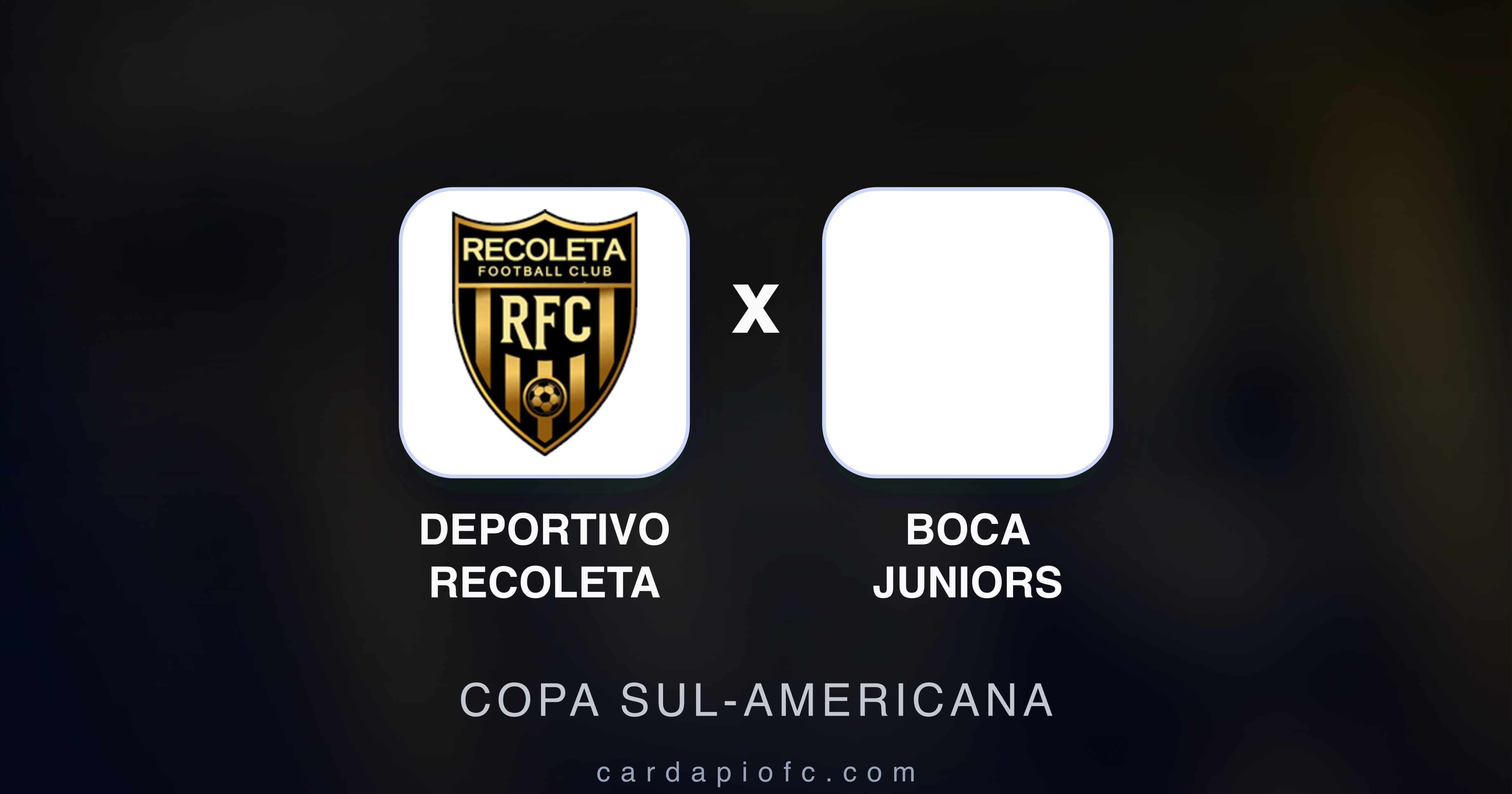 Deportivo Recoleta बनाम Boca Juniors (Copa Sul-Americana) का पूर्वावलोकन चित्र