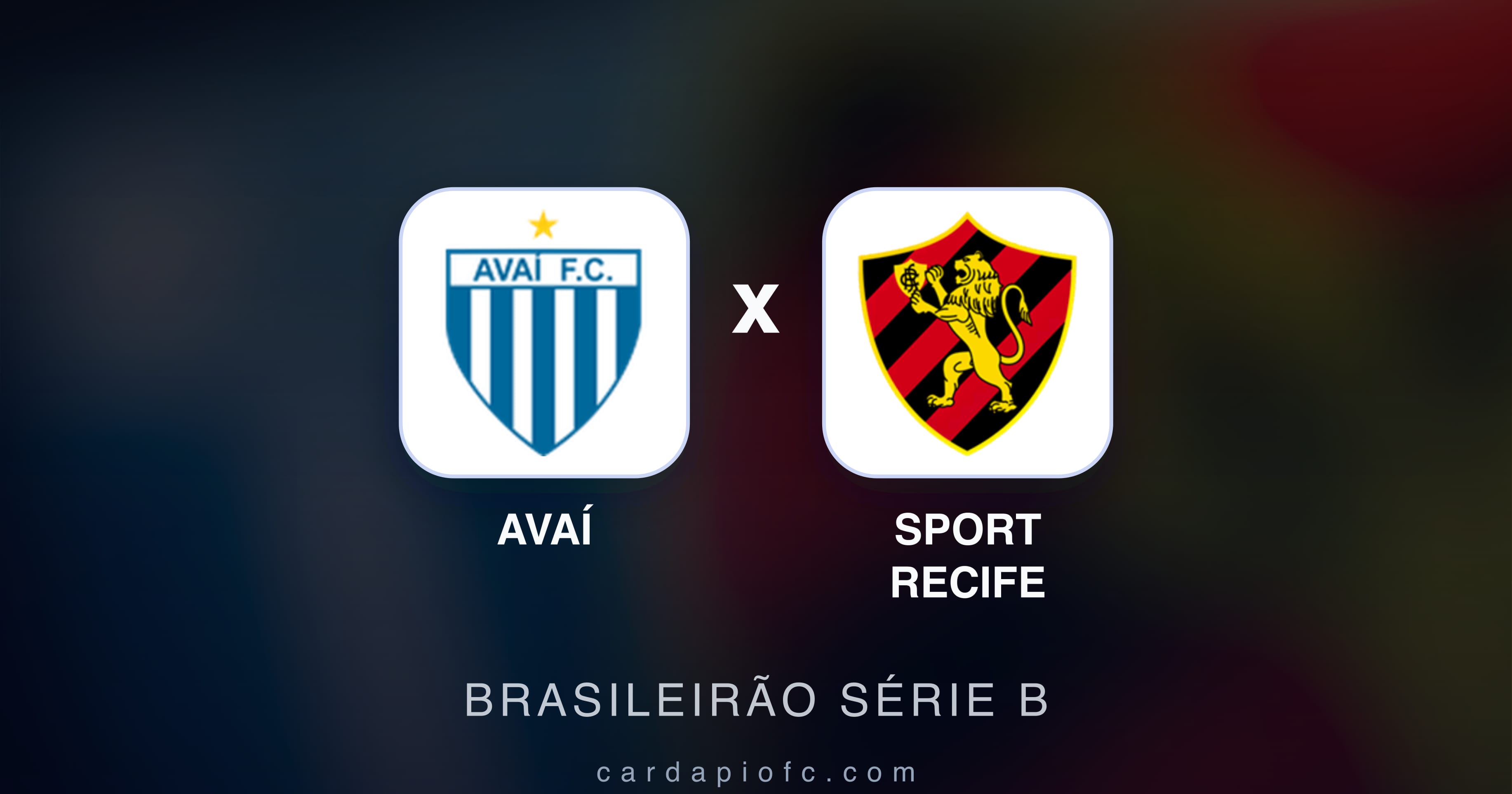 Avaí बनाम Sport Recife (Brasileirão Série B) का पूर्वावलोकन चित्र