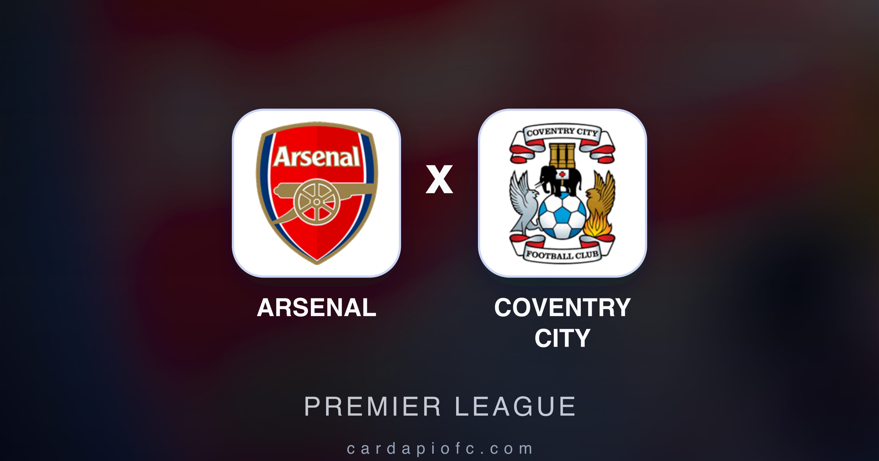 Arsenal बनाम Coventry City (Premier League) का पूर्वावलोकन चित्र