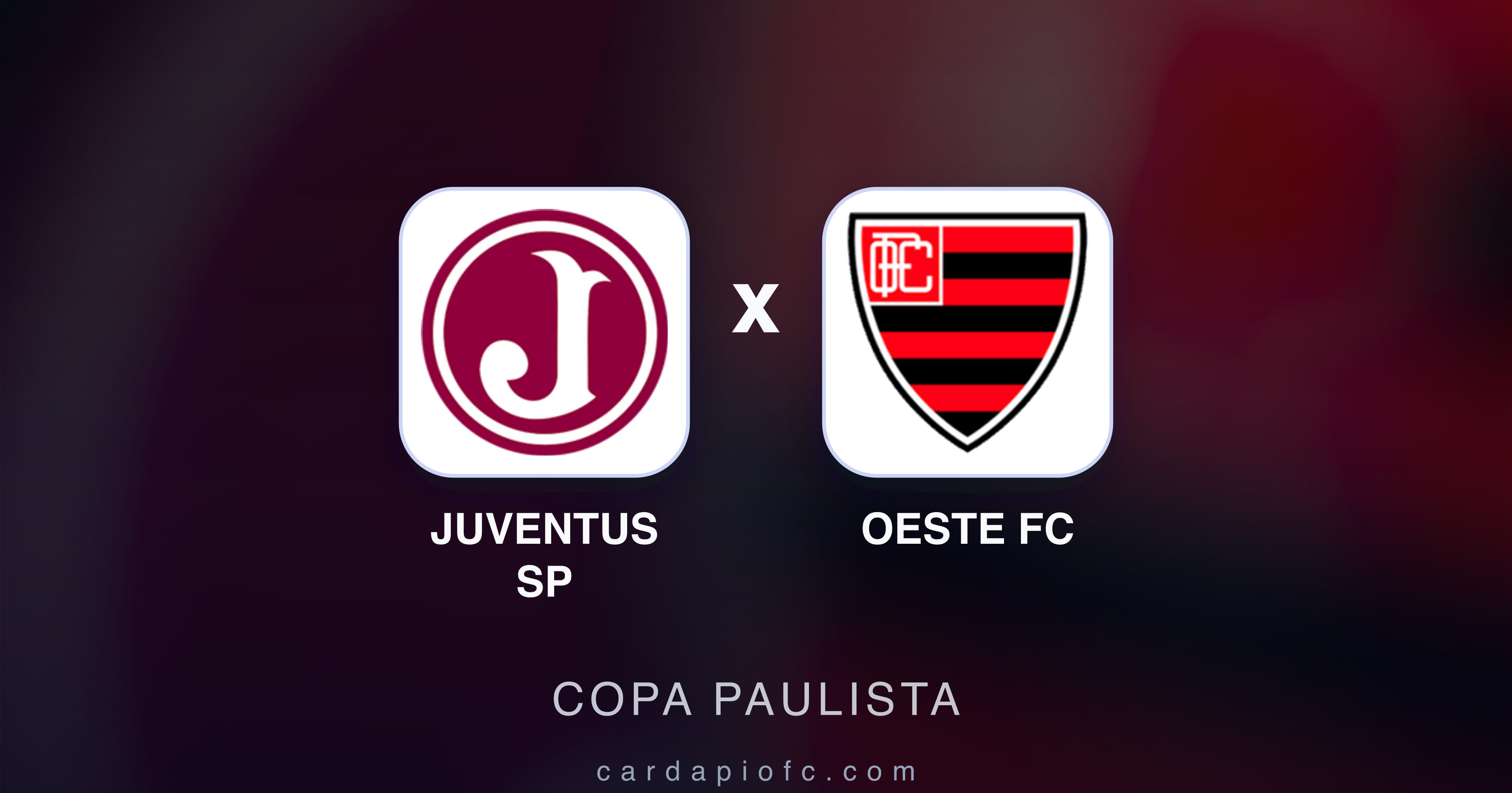 Juventus SP बनाम Oeste FC (Copa Paulista) का पूर्वावलोकन चित्र