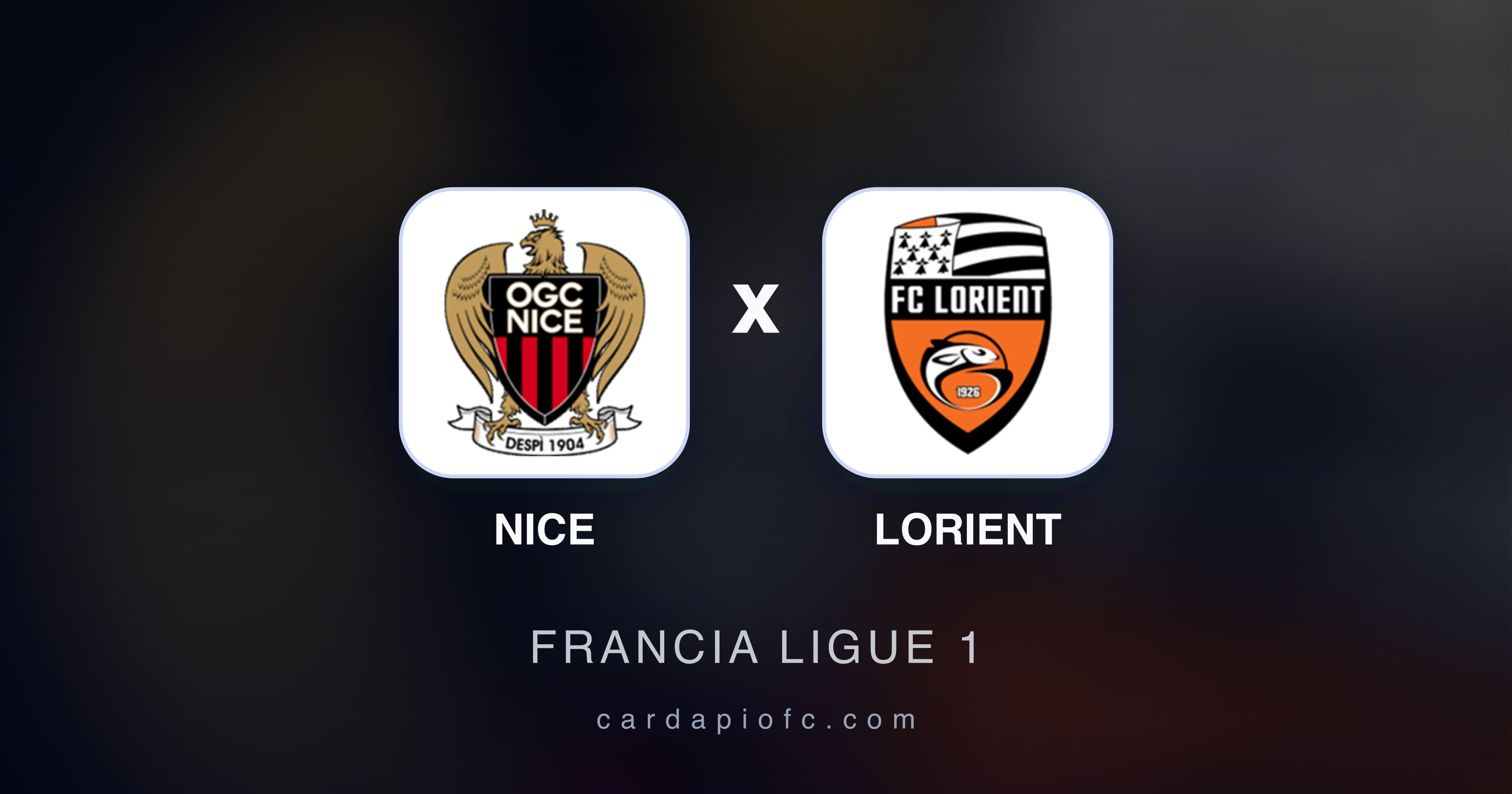 Nice बनाम Lorient (Francia Ligue 1) का पूर्वावलोकन चित्र