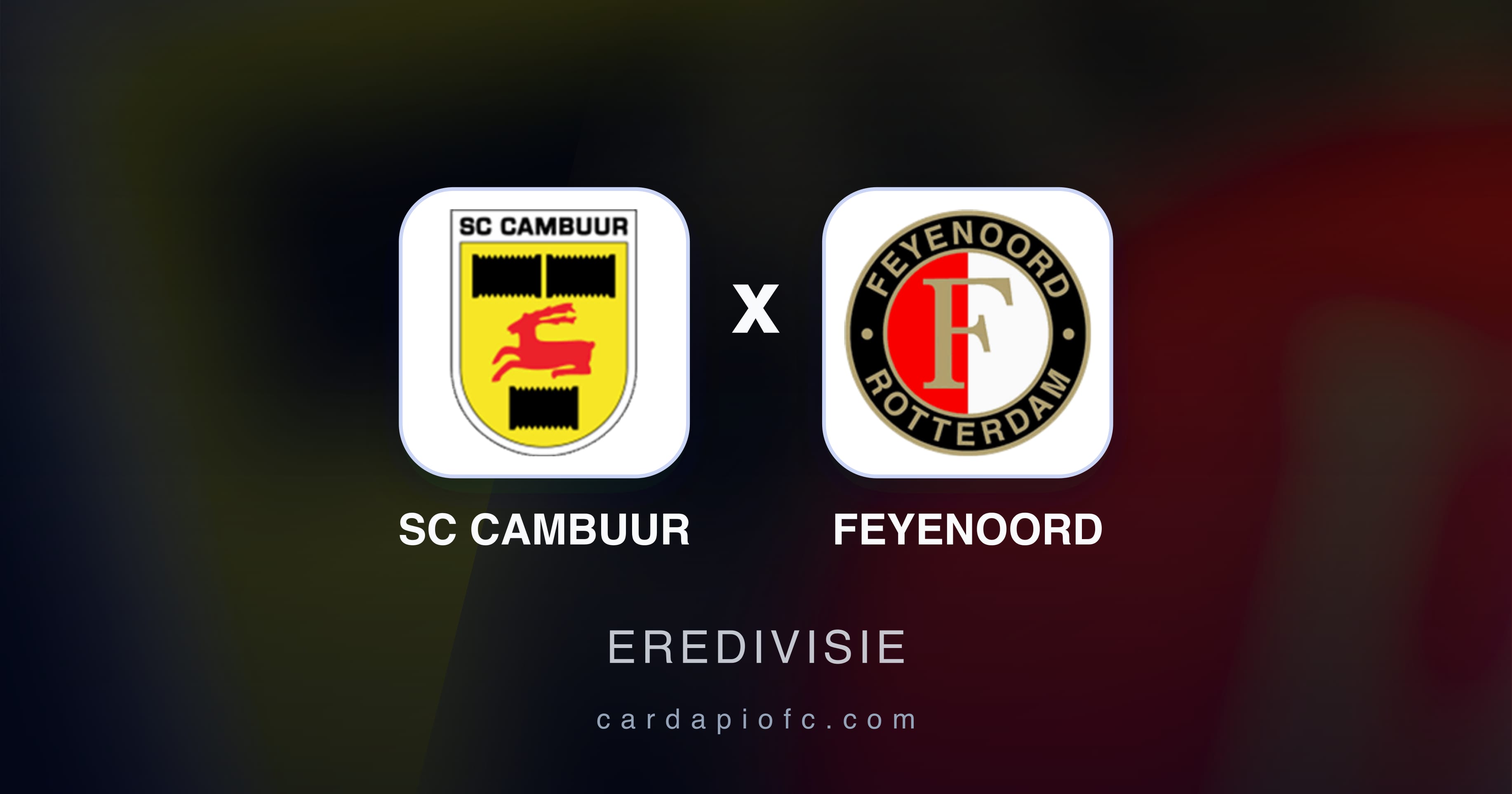 SC Cambuur बनाम Feyenoord (Eredivisie) का पूर्वावलोकन चित्र