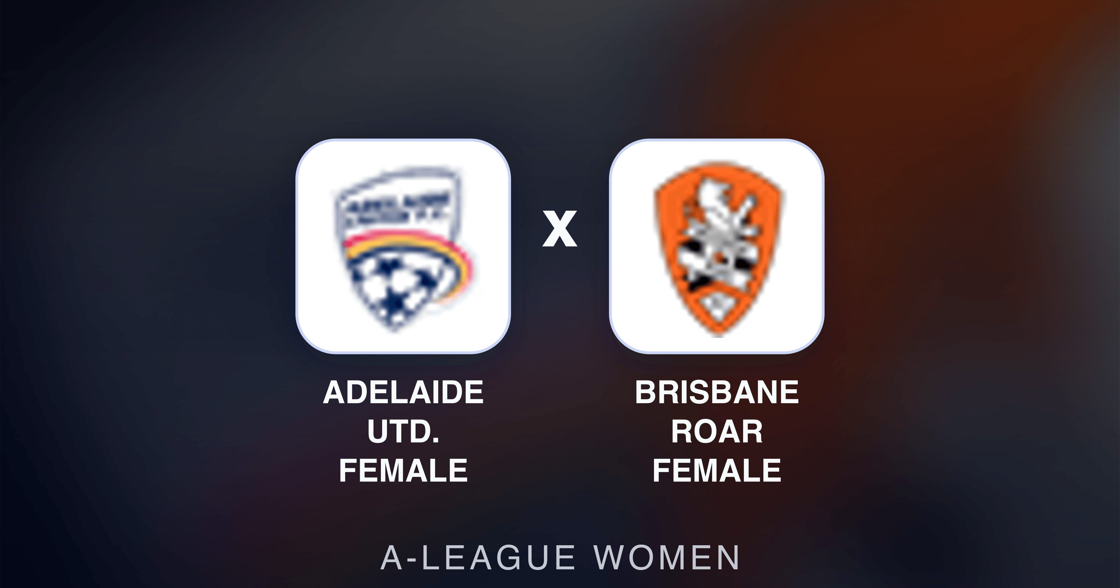 Image d’aperçu pour Adelaide Utd. Female vs Brisbane Roar Female (A-League Women)