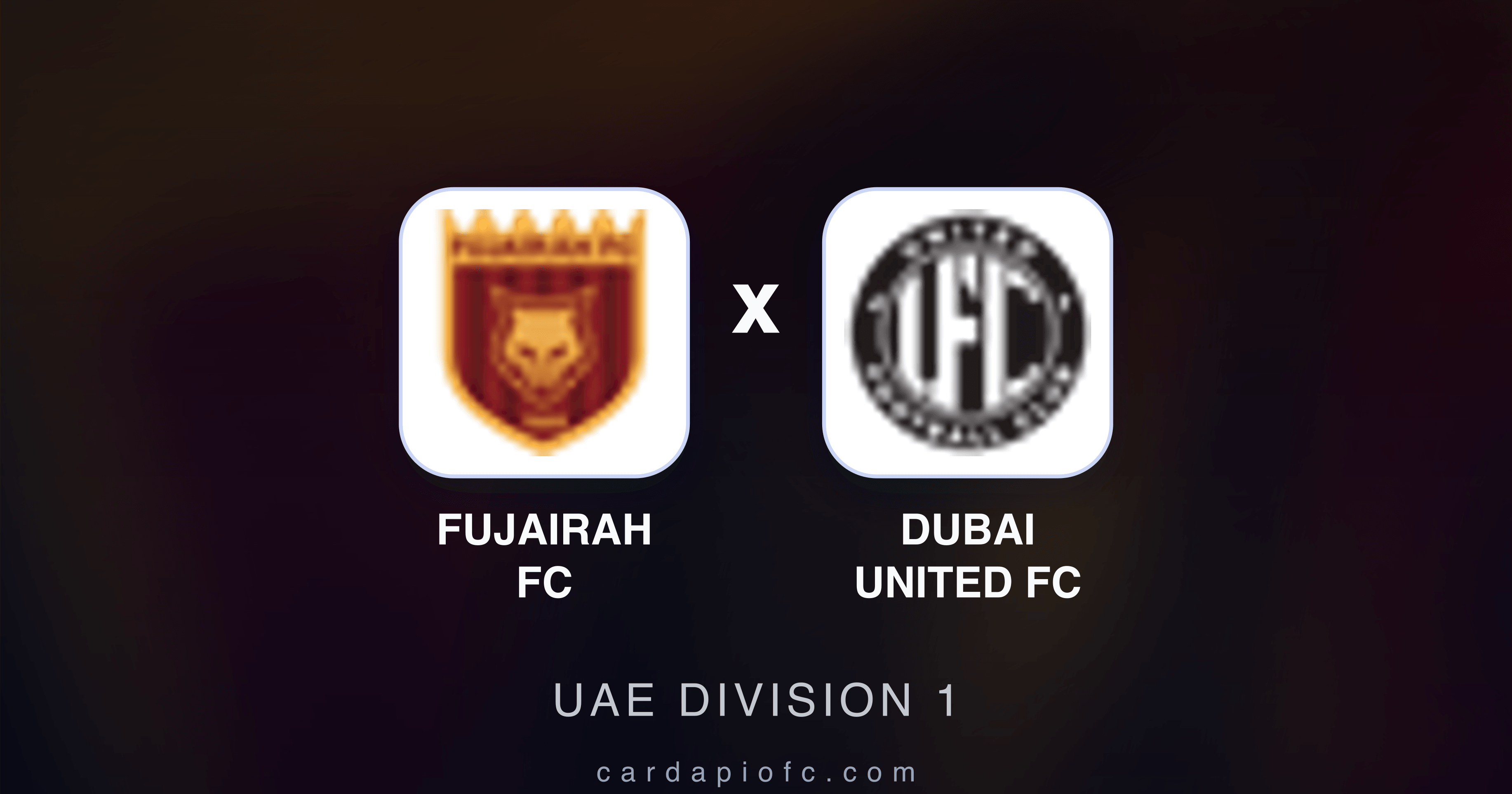 Image d’aperçu pour Fujairah FC vs Dubai United FC (UAE Division 1)