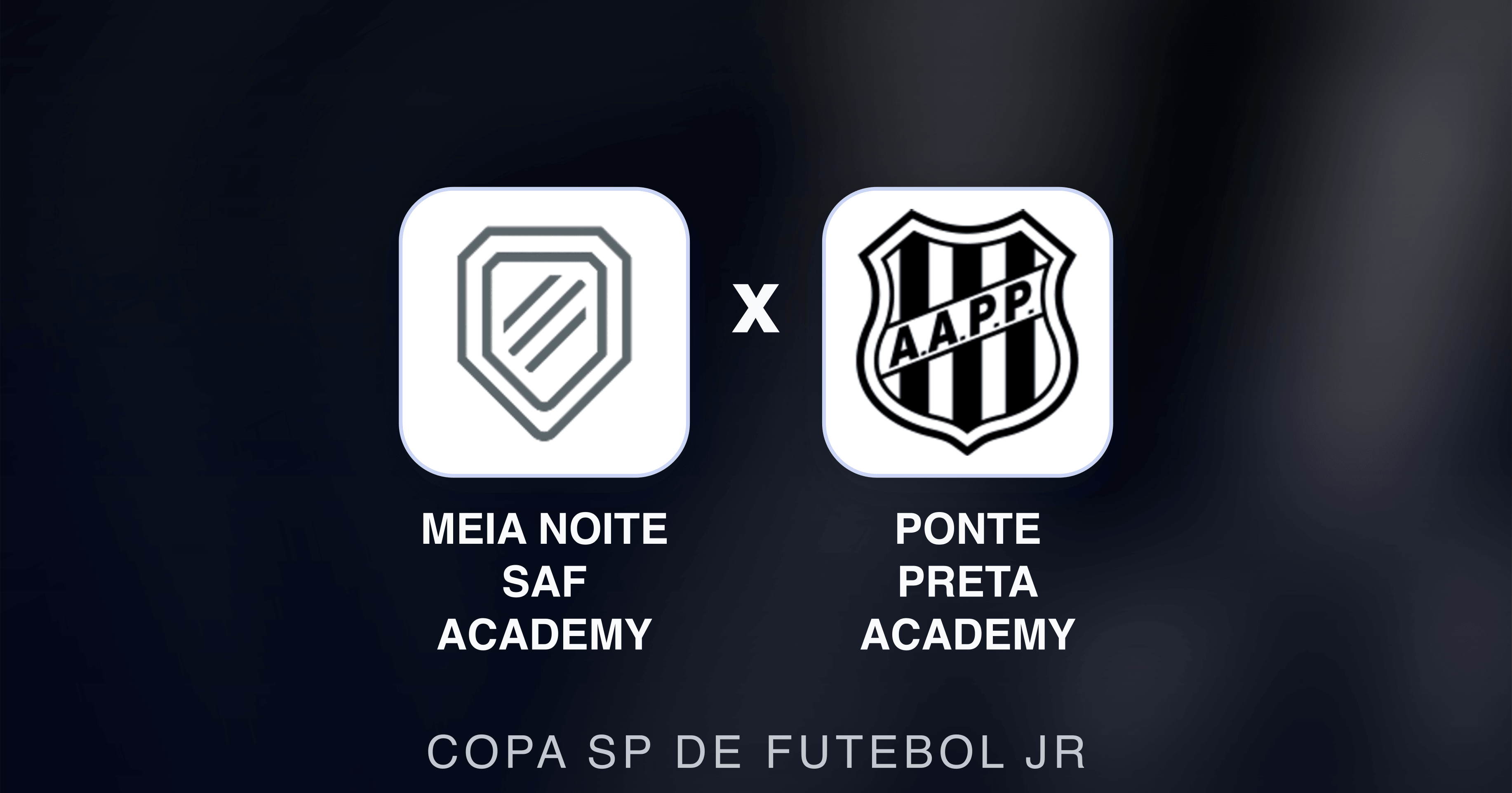 Prévia da transmissão de Meia Noite SAF Academy x Ponte Preta Academy (Copa SP de Futebol JR)