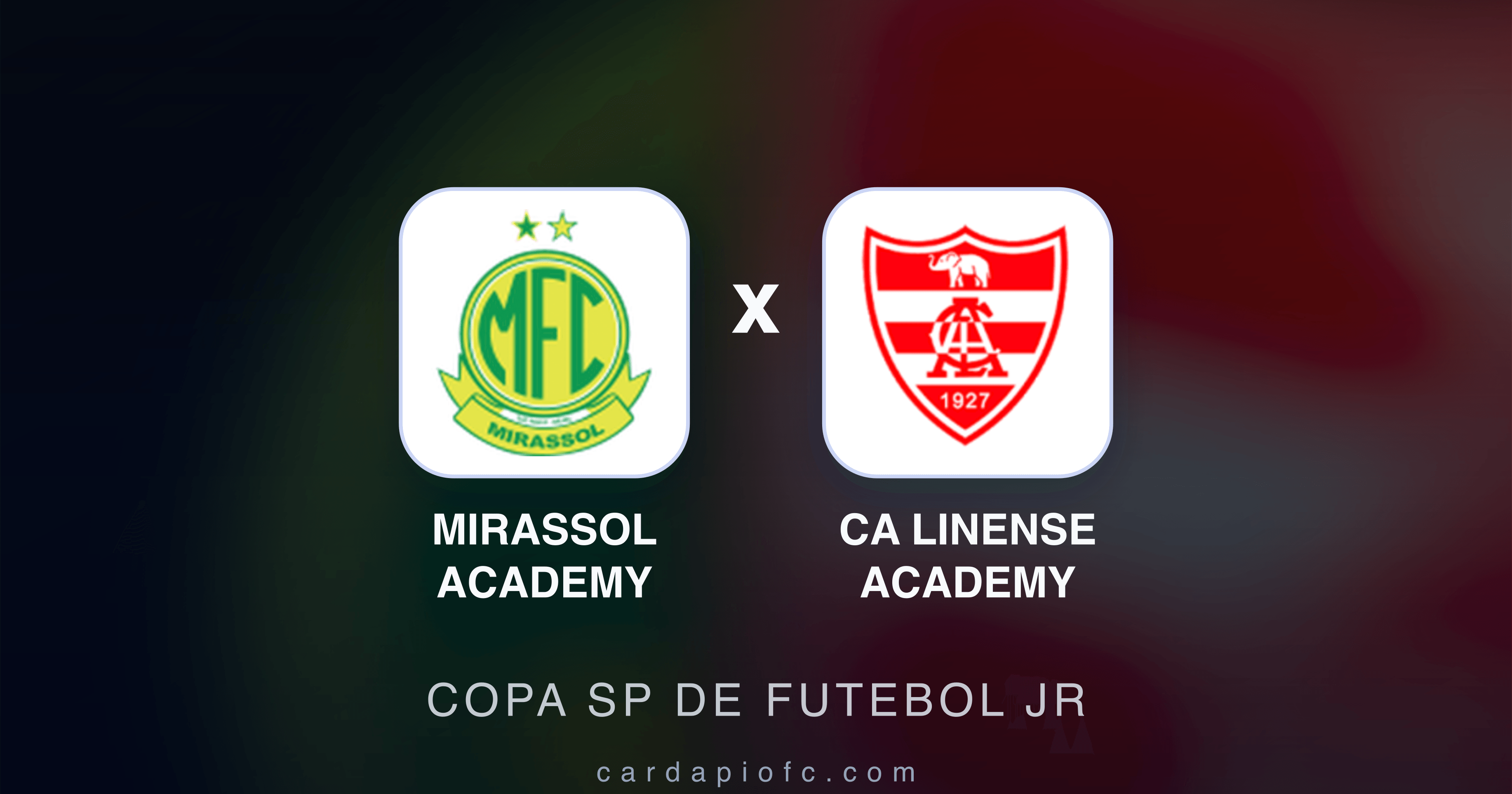 Prévia da transmissão de Mirassol Academy x CA Linense Academy (Copa SP de Futebol JR)