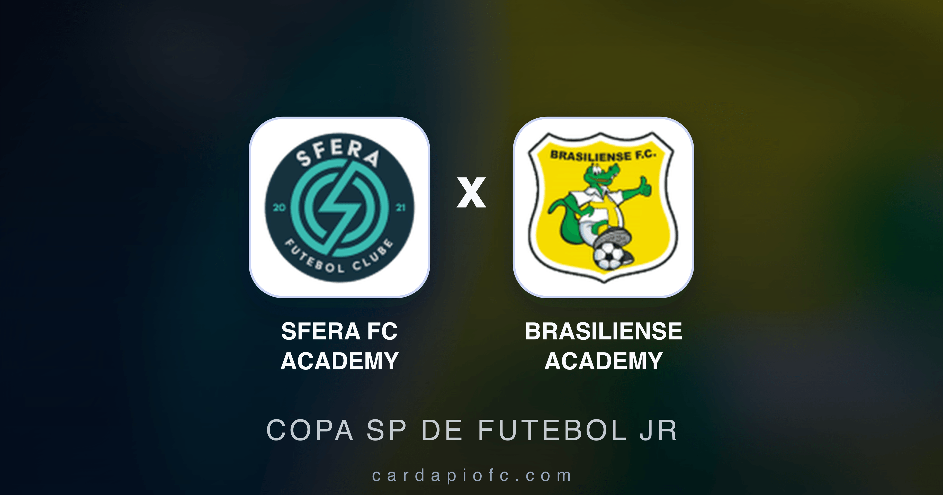 Prévia da transmissão de Sfera FC Academy x Brasiliense Academy (Copa SP de Futebol JR)