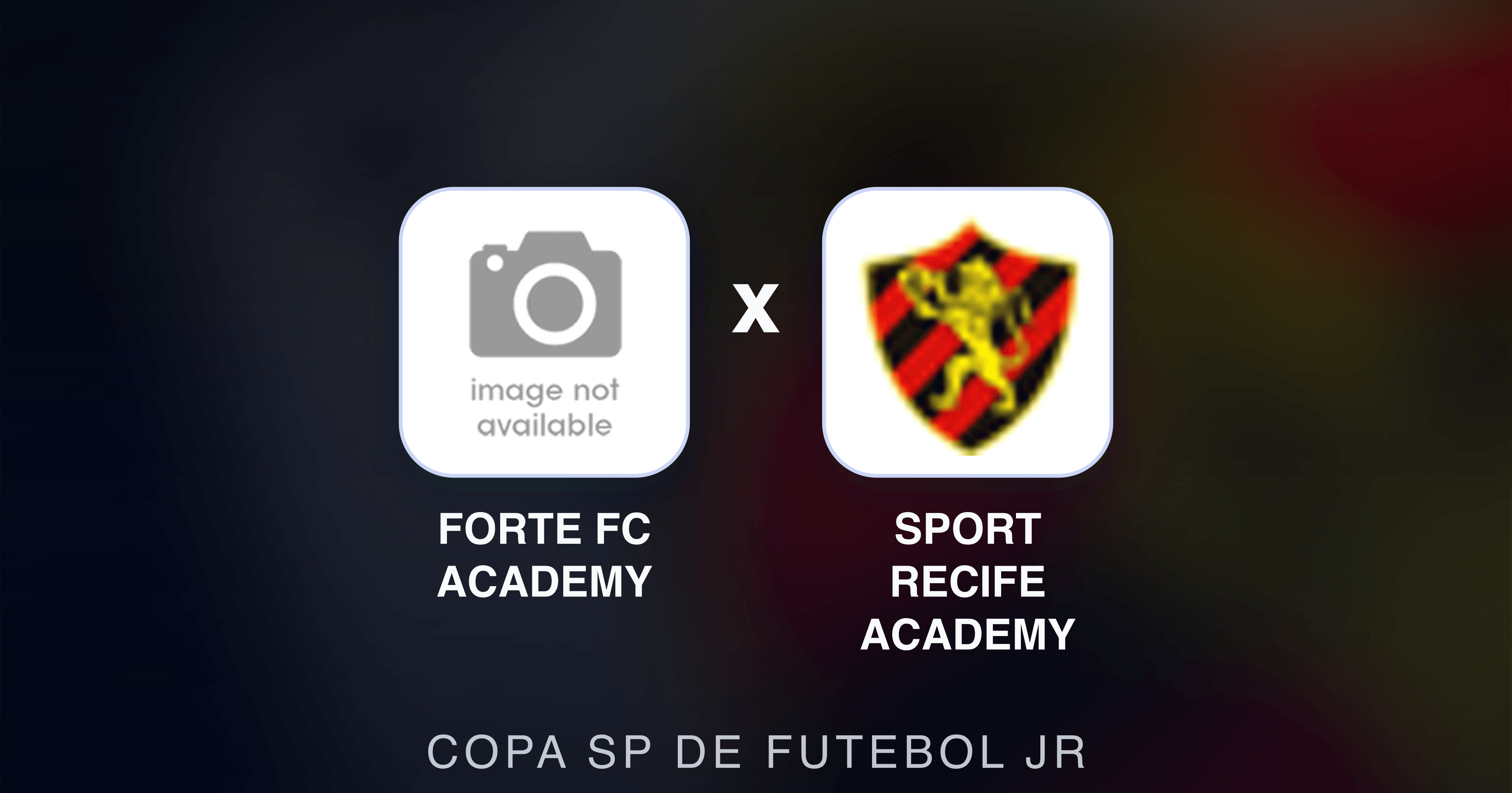 Prévia da transmissão de Forte FC Academy x Sport Recife Academy (Copa SP de Futebol JR)