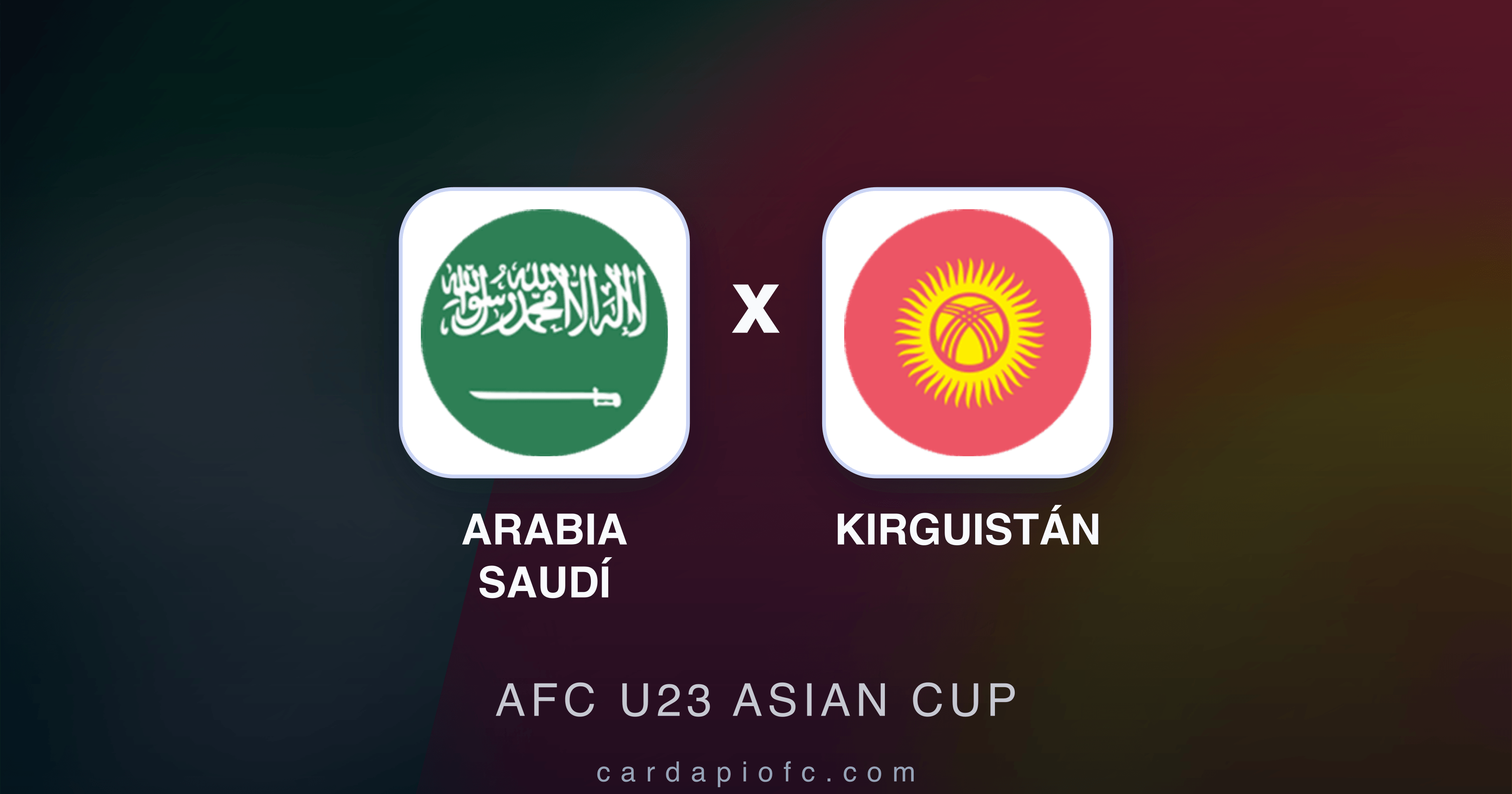Prévia da transmissão de Arabia Saudí x Kirguistán (AFC U23 Asian Cup)