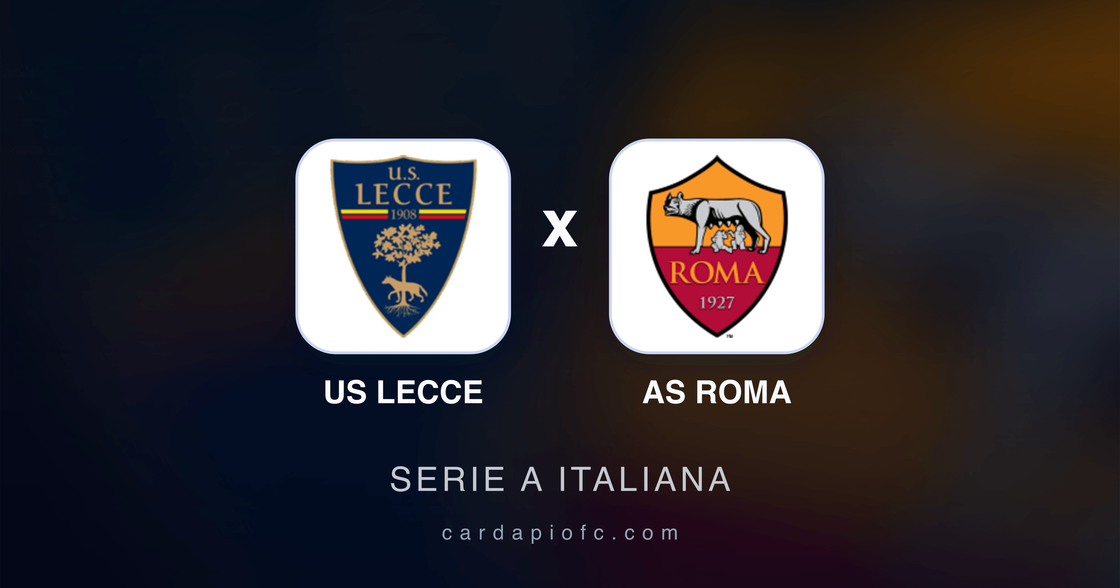 Prévia da transmissão de US Lecce x AS Roma (Serie A Italiana)