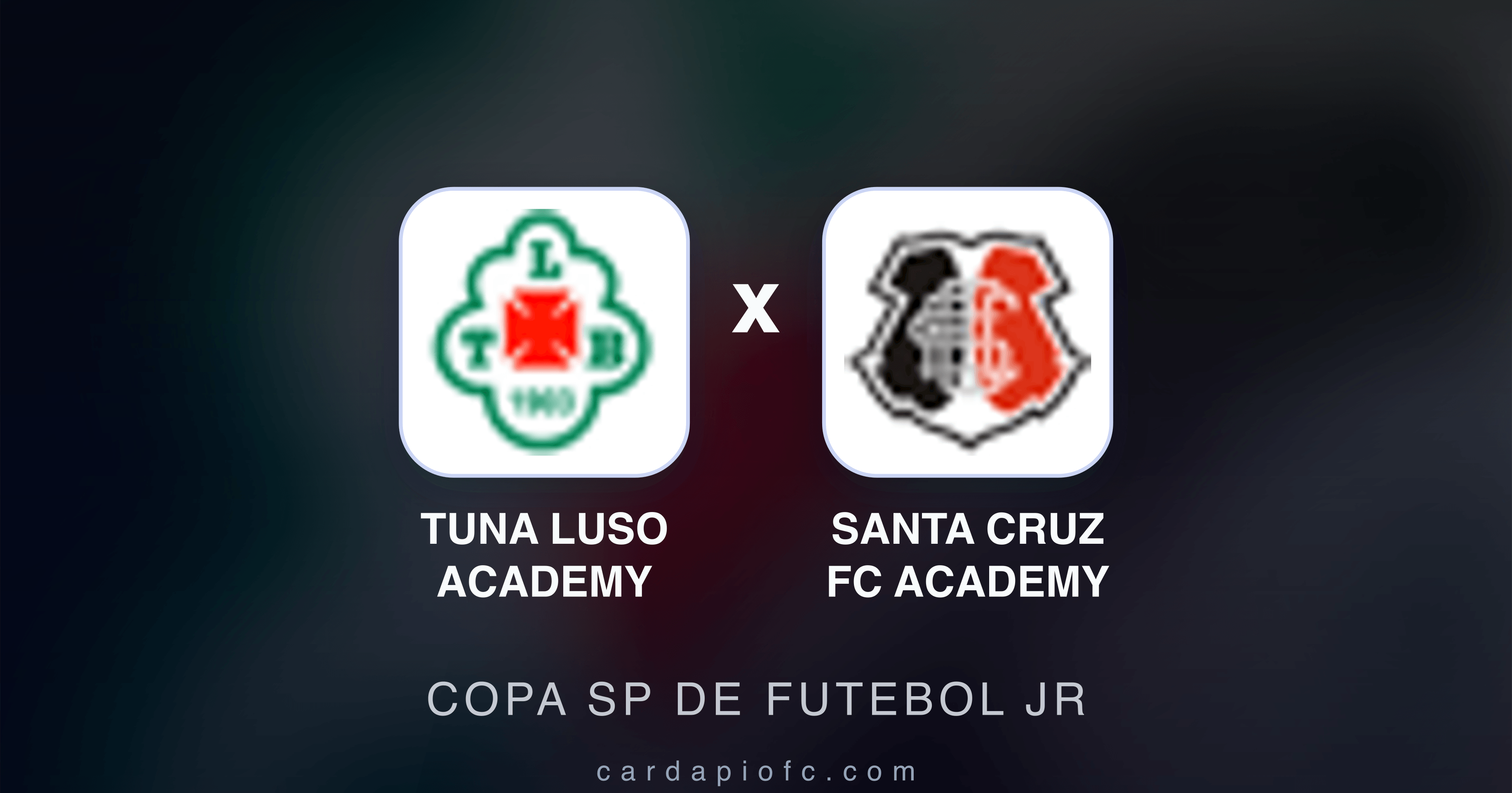 Prévia da transmissão de Tuna Luso Academy x Santa Cruz FC Academy (Copa SP de Futebol JR)