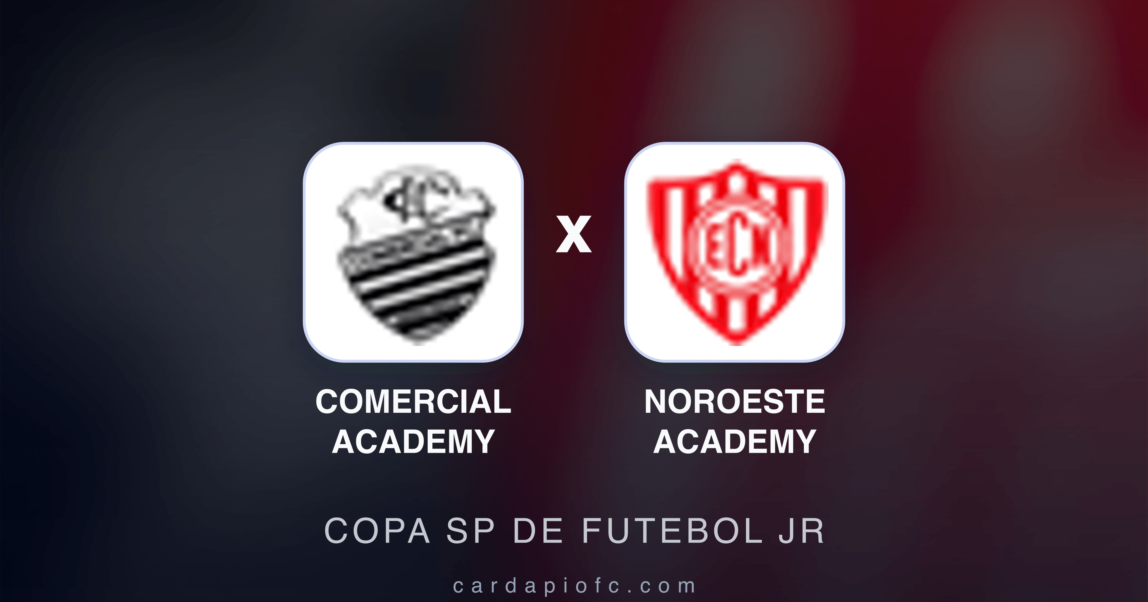 Prévia da transmissão de Comercial Academy x Noroeste Academy (Copa SP de Futebol JR)