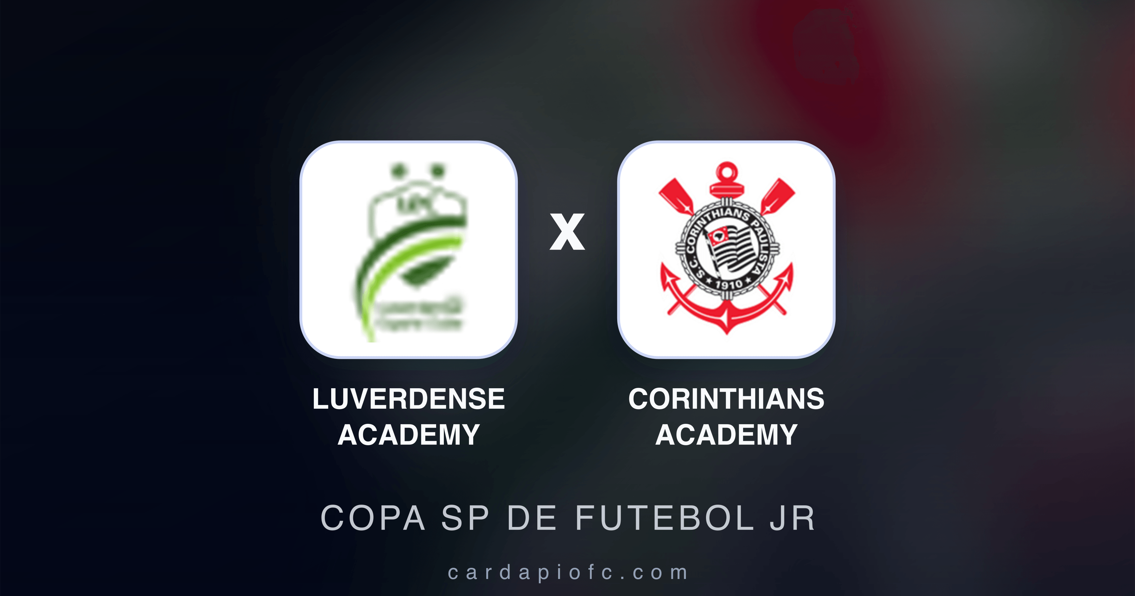 Prévia da transmissão de Luverdense Academy x Corinthians Academy (Copa SP de Futebol JR)