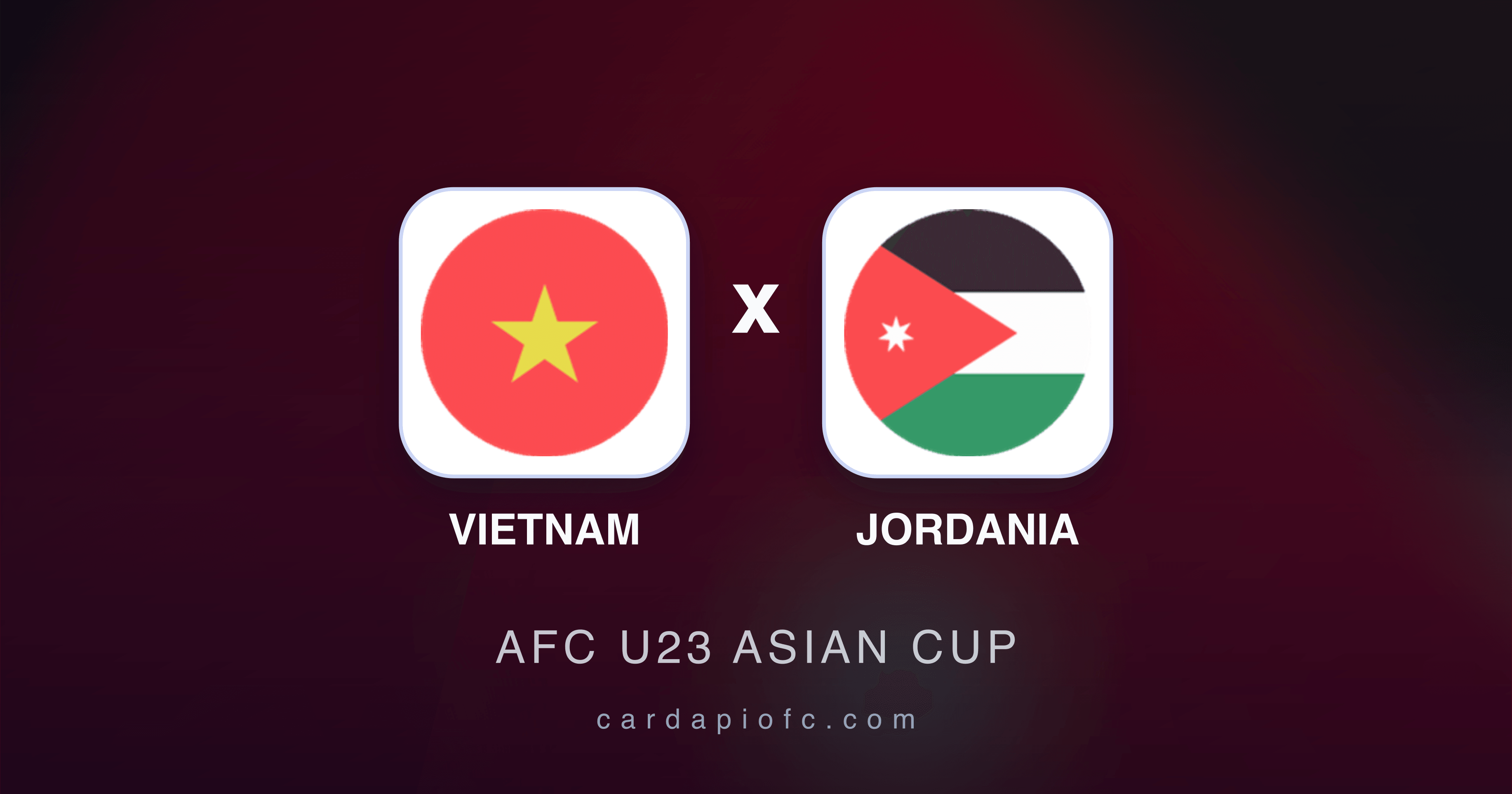 Prévia da transmissão de Vietnam x Jordania (AFC U23 Asian Cup)