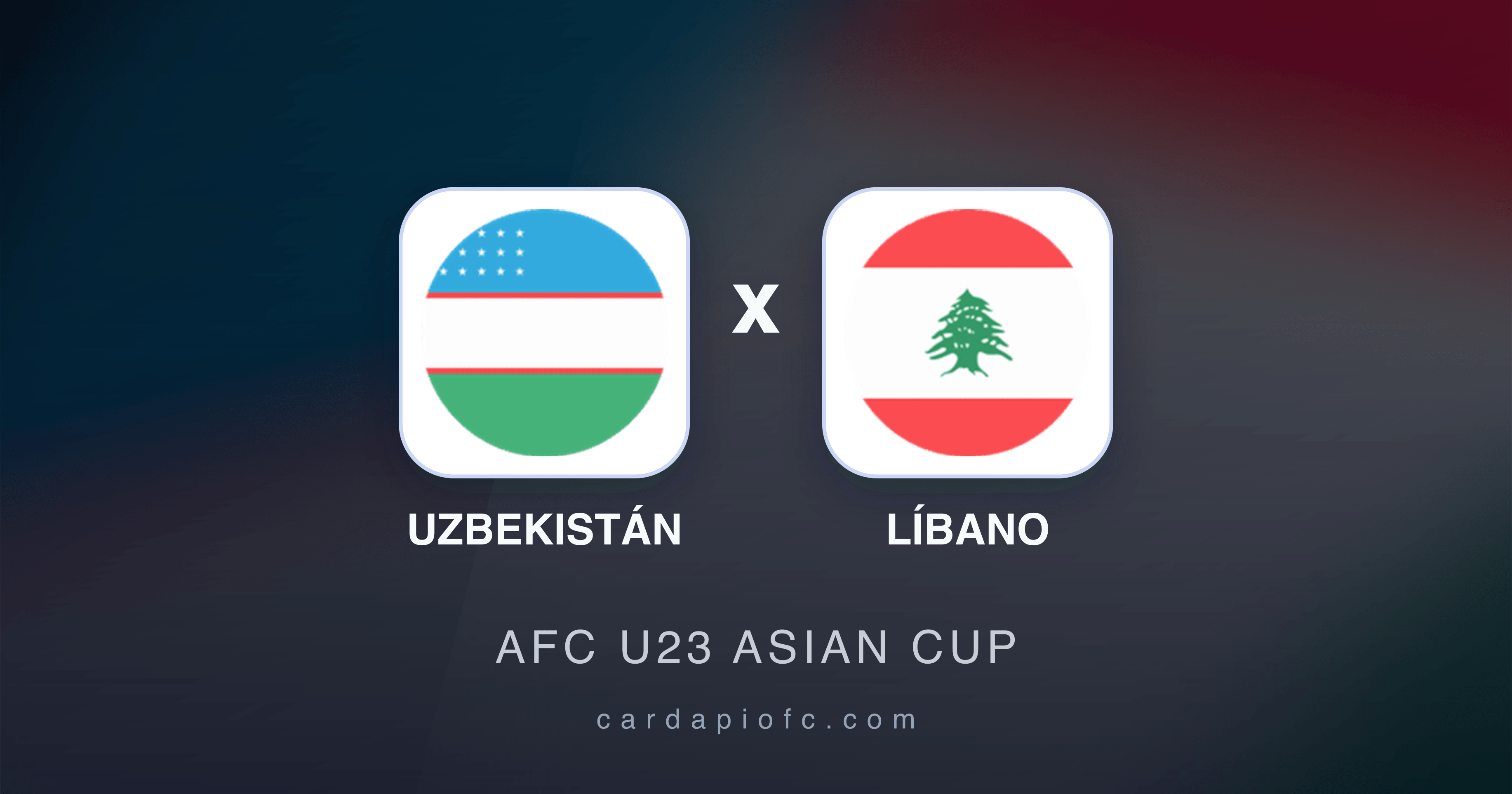 Prévia da transmissão de Uzbekistán x Líbano (AFC U23 Asian Cup)