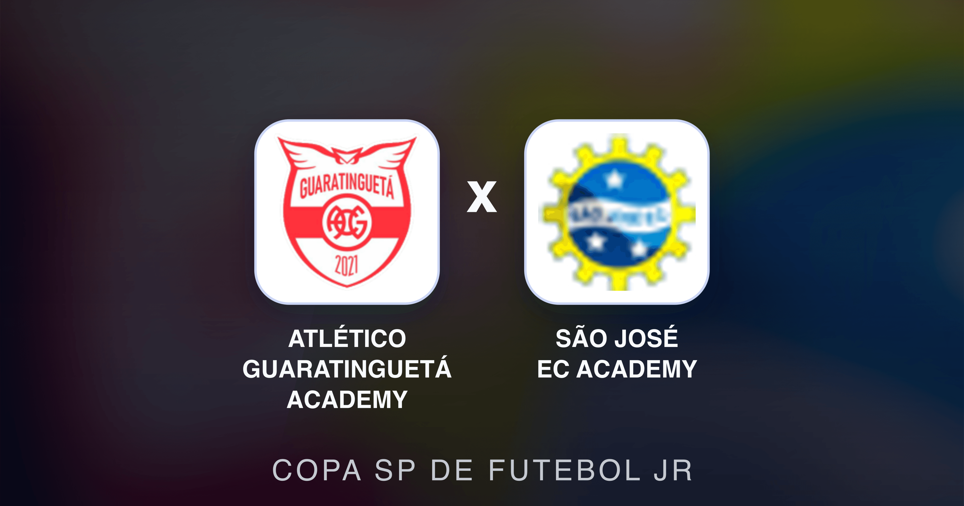 Prévia da transmissão de Atlético Guaratinguetá Academy x São José EC Academy (Copa SP de Futebol JR)