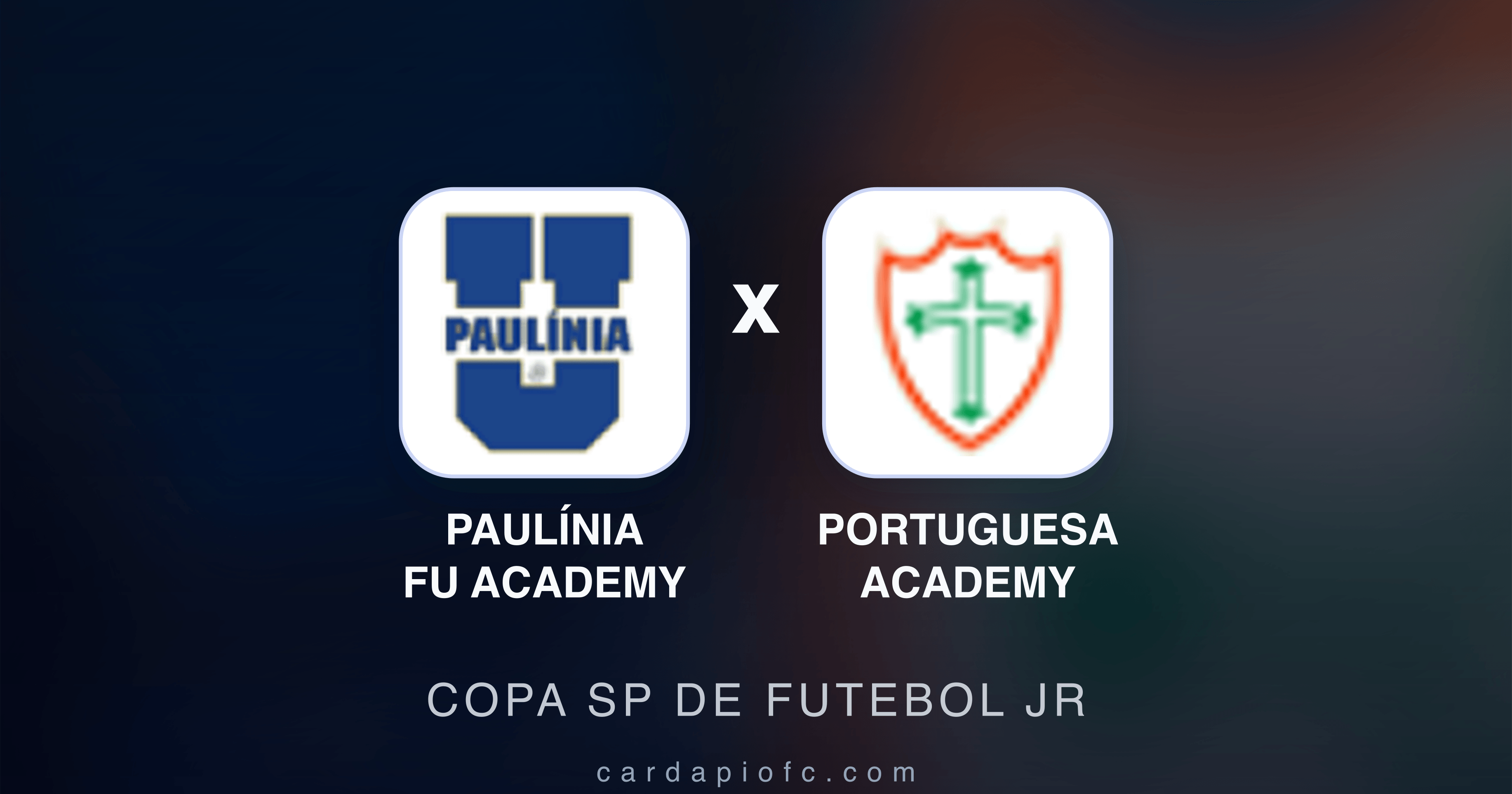 Prévia da transmissão de Paulínia FU Academy x Portuguesa Academy (Copa SP de Futebol JR)