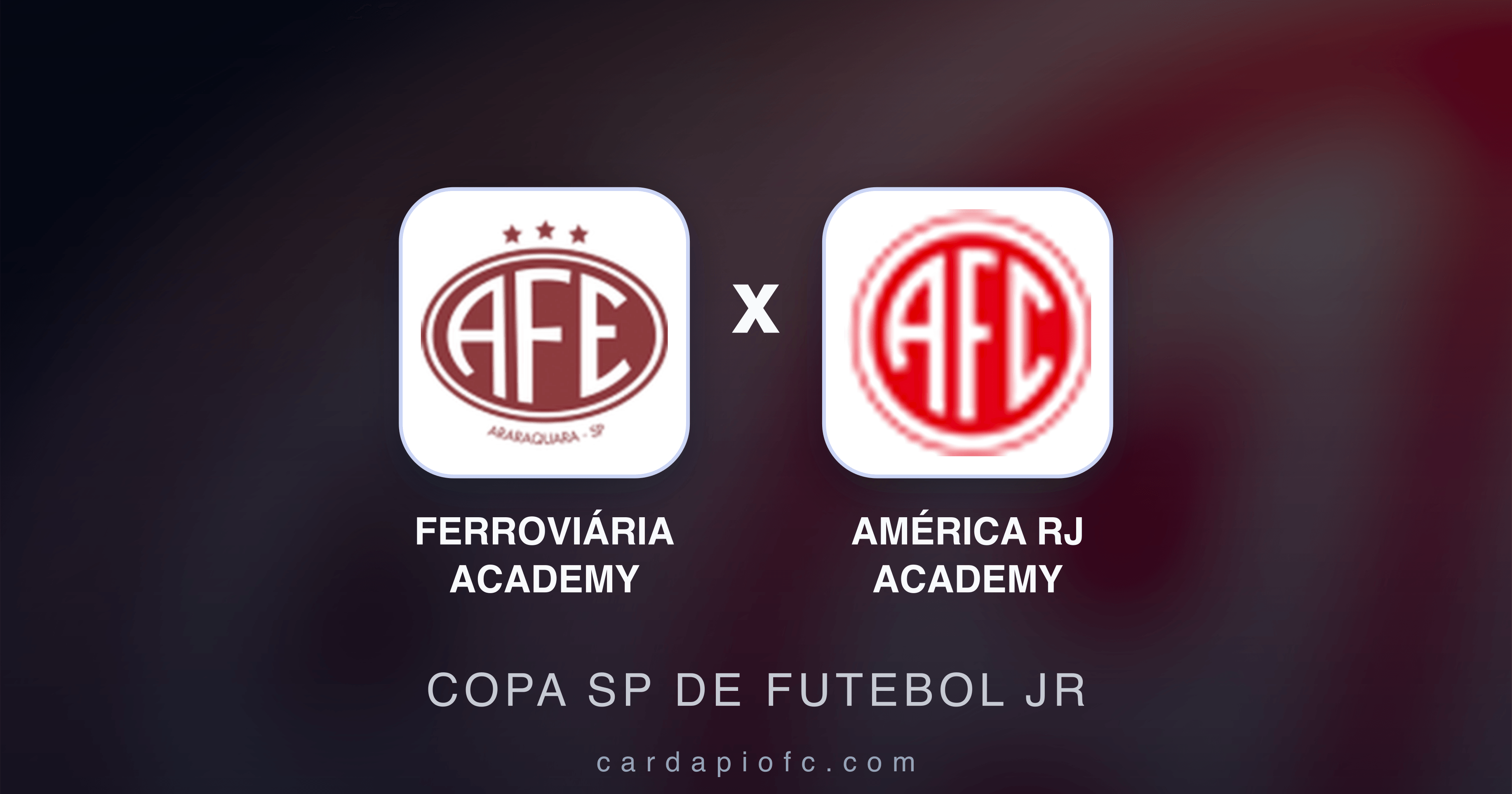 Prévia da transmissão de Ferroviária Academy x América RJ Academy (Copa SP de Futebol JR)
