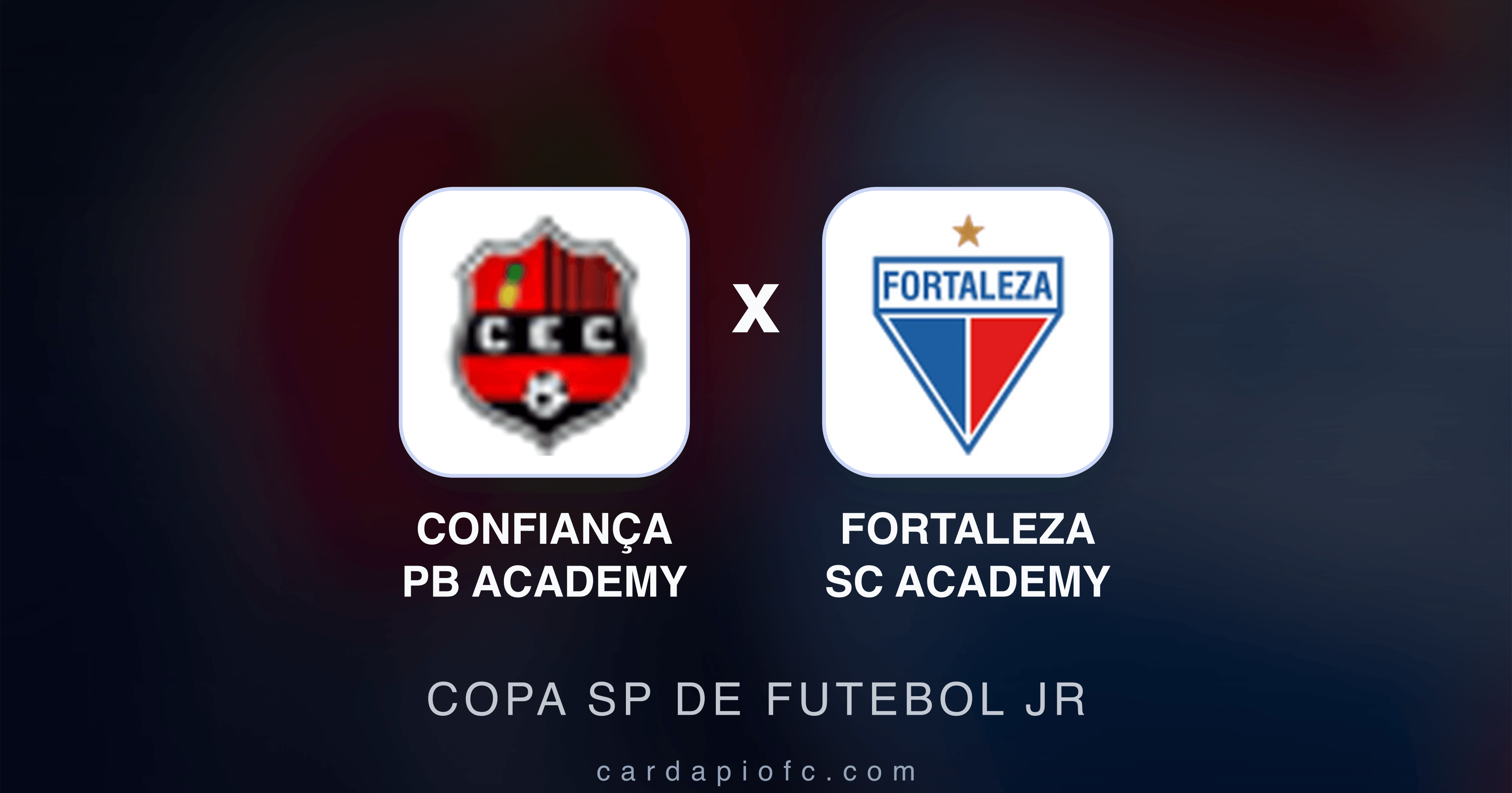 Prévia da transmissão de Confiança PB Academy x Fortaleza SC Academy (Copa SP de Futebol JR)