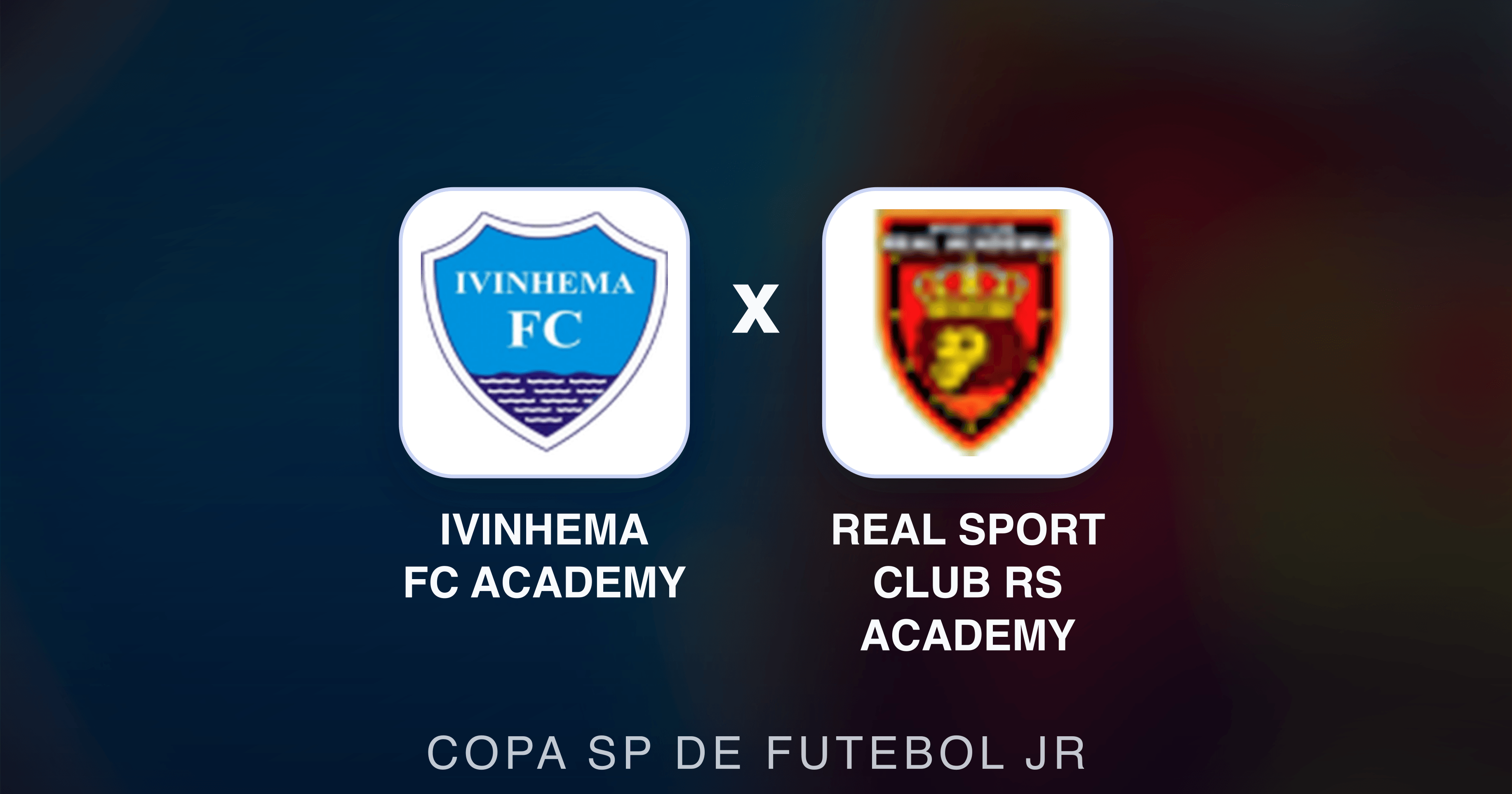 Prévia da transmissão de Ivinhema FC Academy x Real Sport Club RS Academy (Copa SP de Futebol JR)