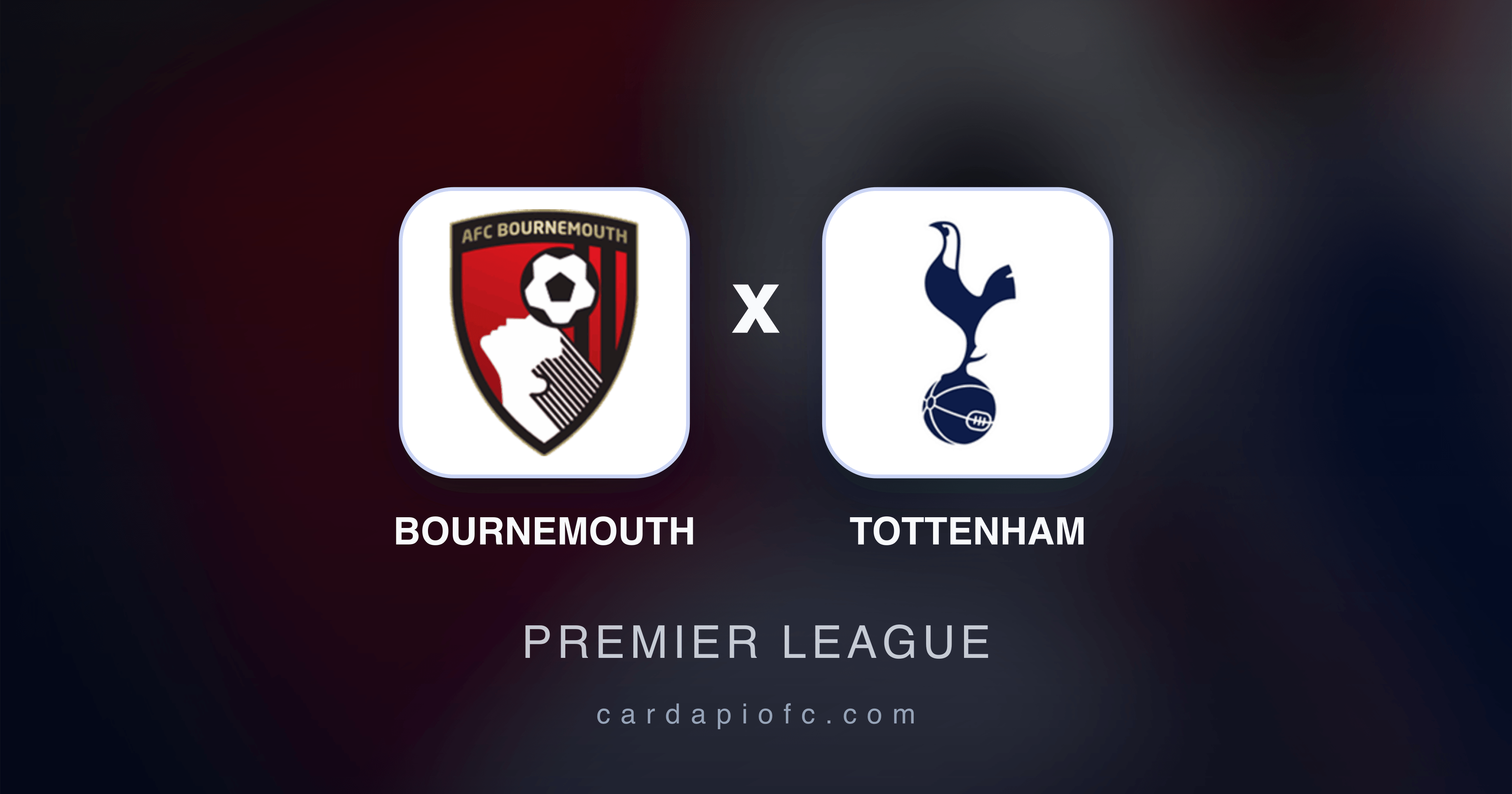Prévia da transmissão de Bournemouth x Tottenham (Premier League)