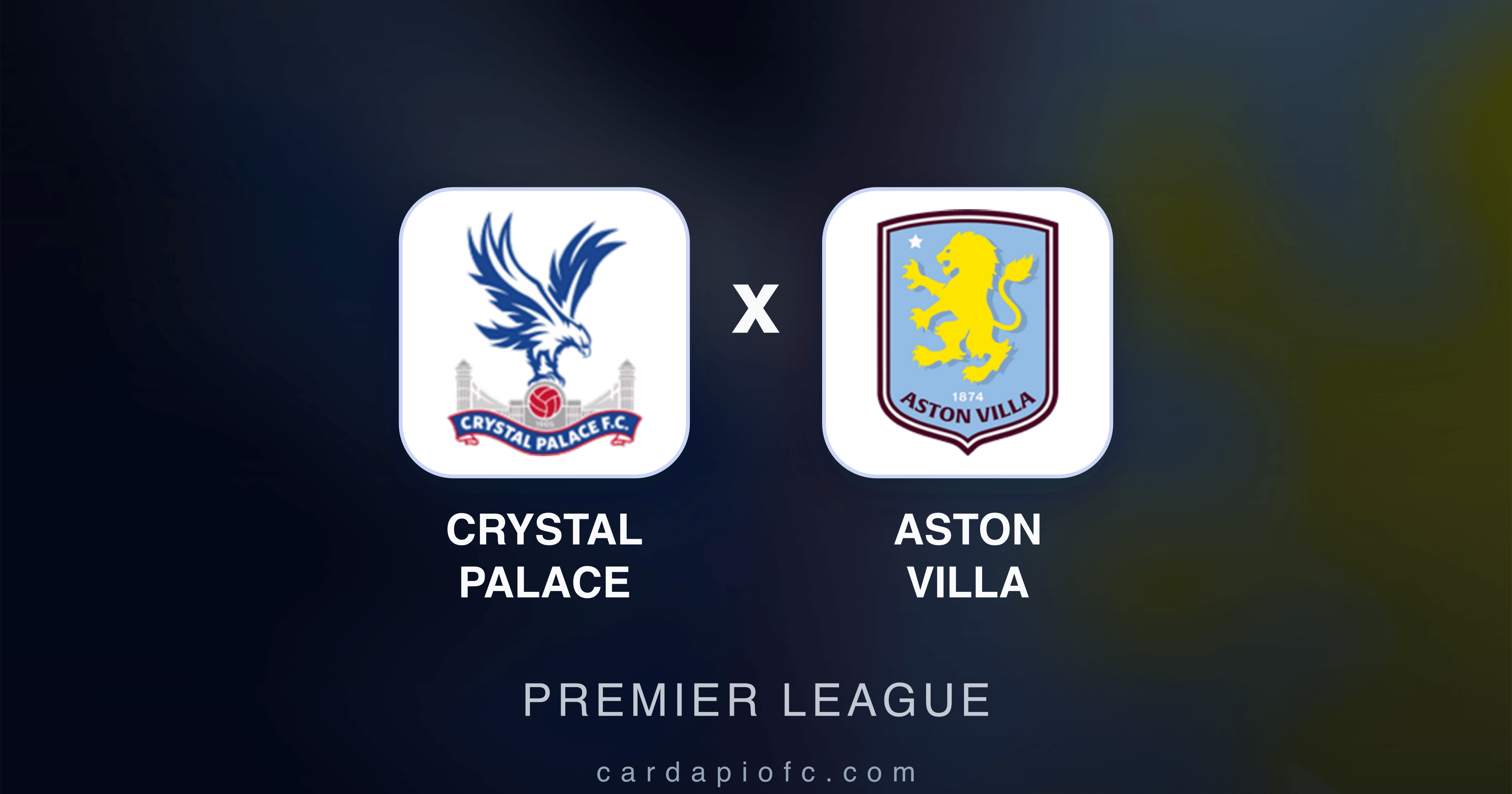 Prévia da transmissão de Crystal Palace x Aston Villa (Premier League)