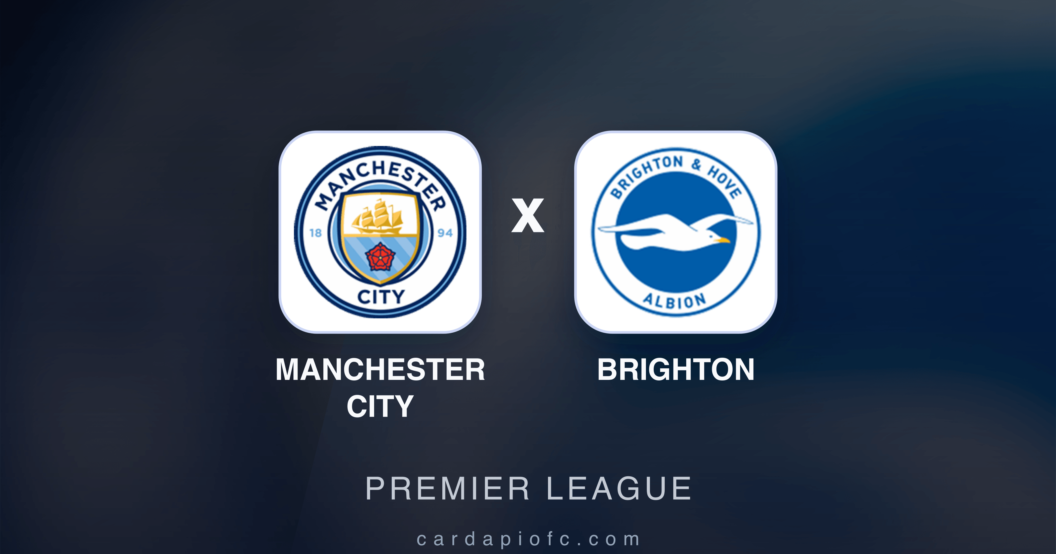 Prévia da transmissão de Manchester City x Brighton (Premier League)