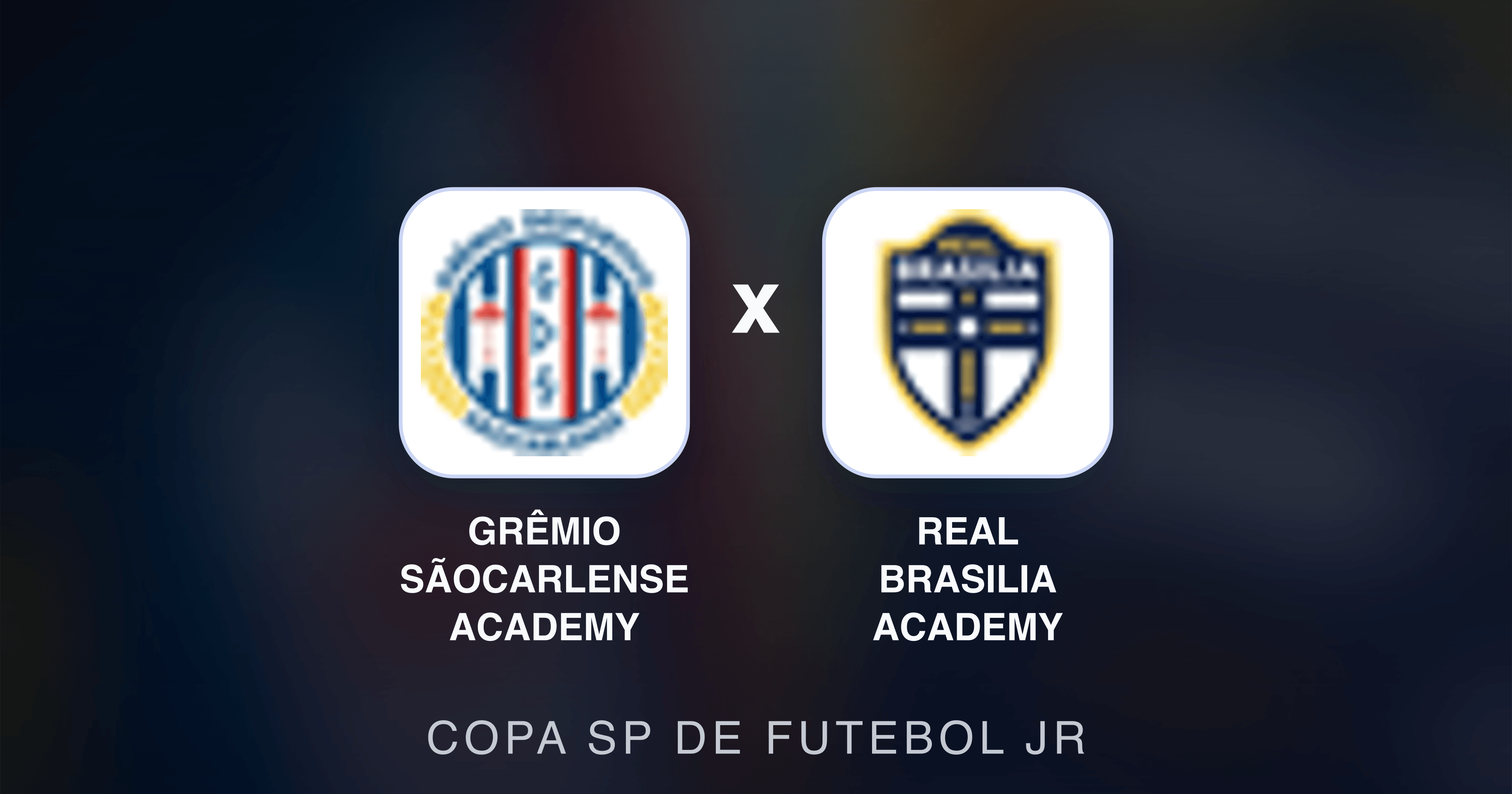 Prévia da transmissão de Grêmio Sãocarlense Academy x Real Brasilia Academy (Copa SP de Futebol JR)