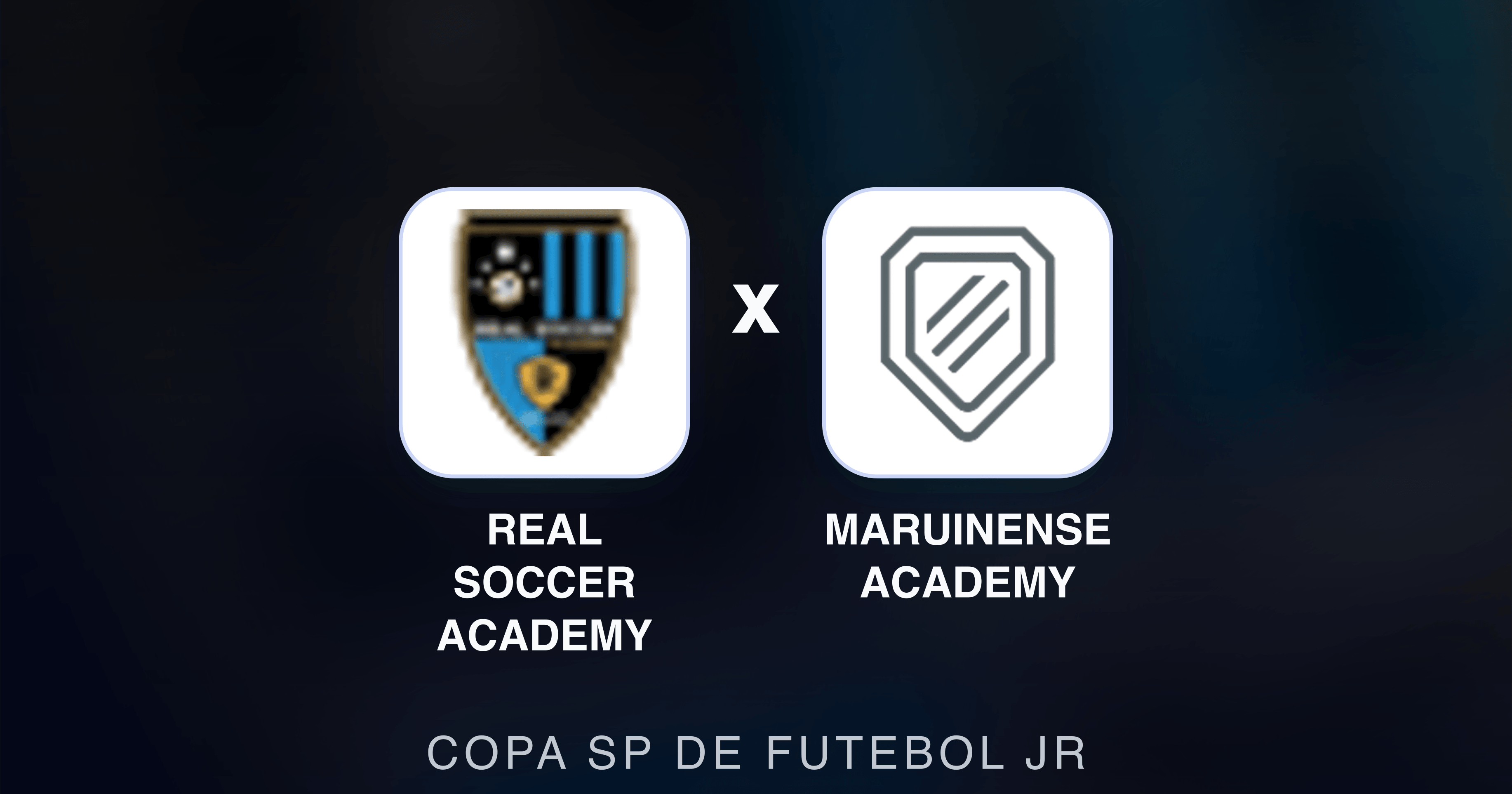Prévia da transmissão de Real Soccer Academy x Maruinense Academy (Copa SP de Futebol JR)