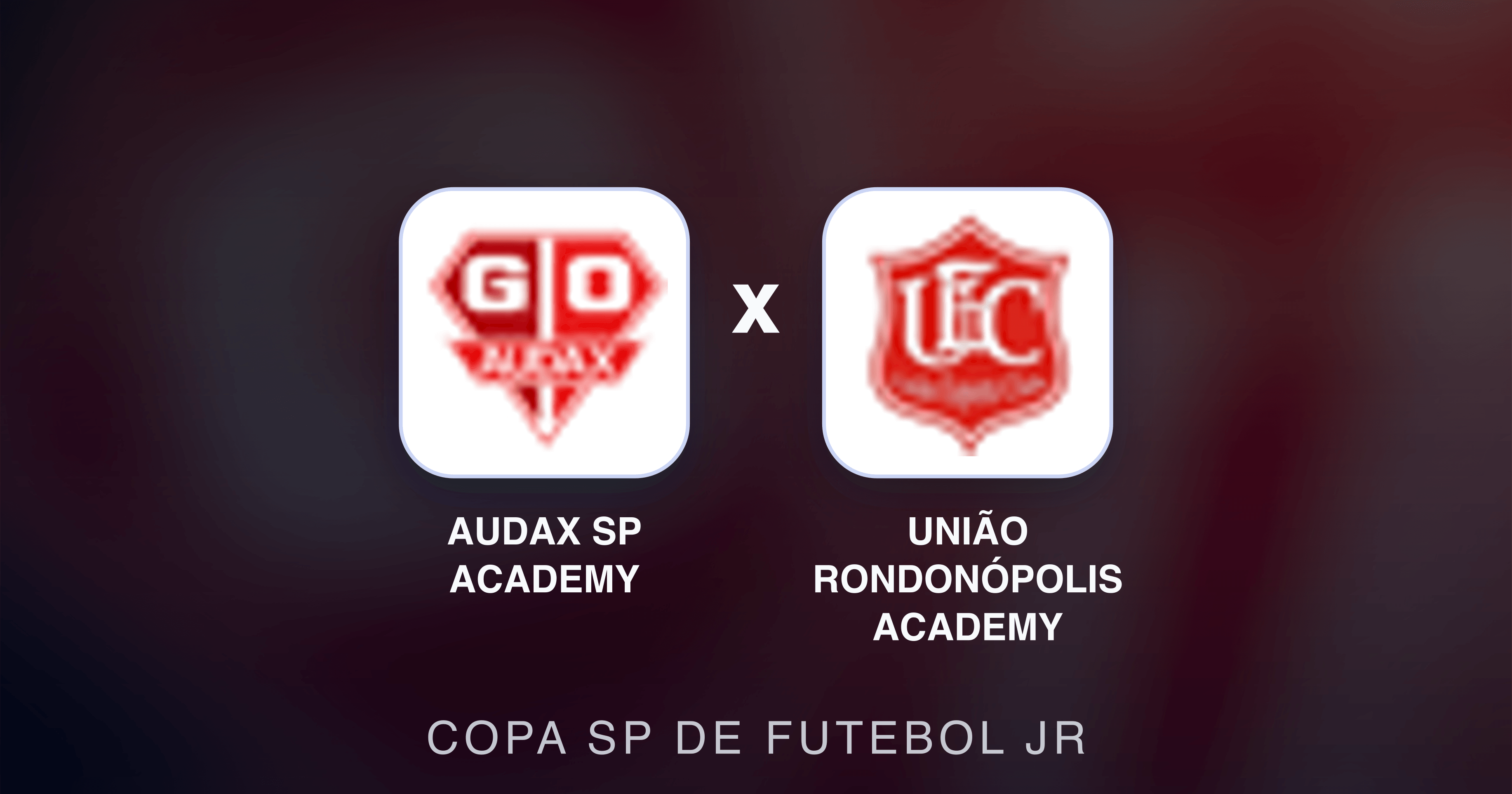 Prévia da transmissão de Audax SP Academy x União Rondonópolis Academy (Copa SP de Futebol JR)
