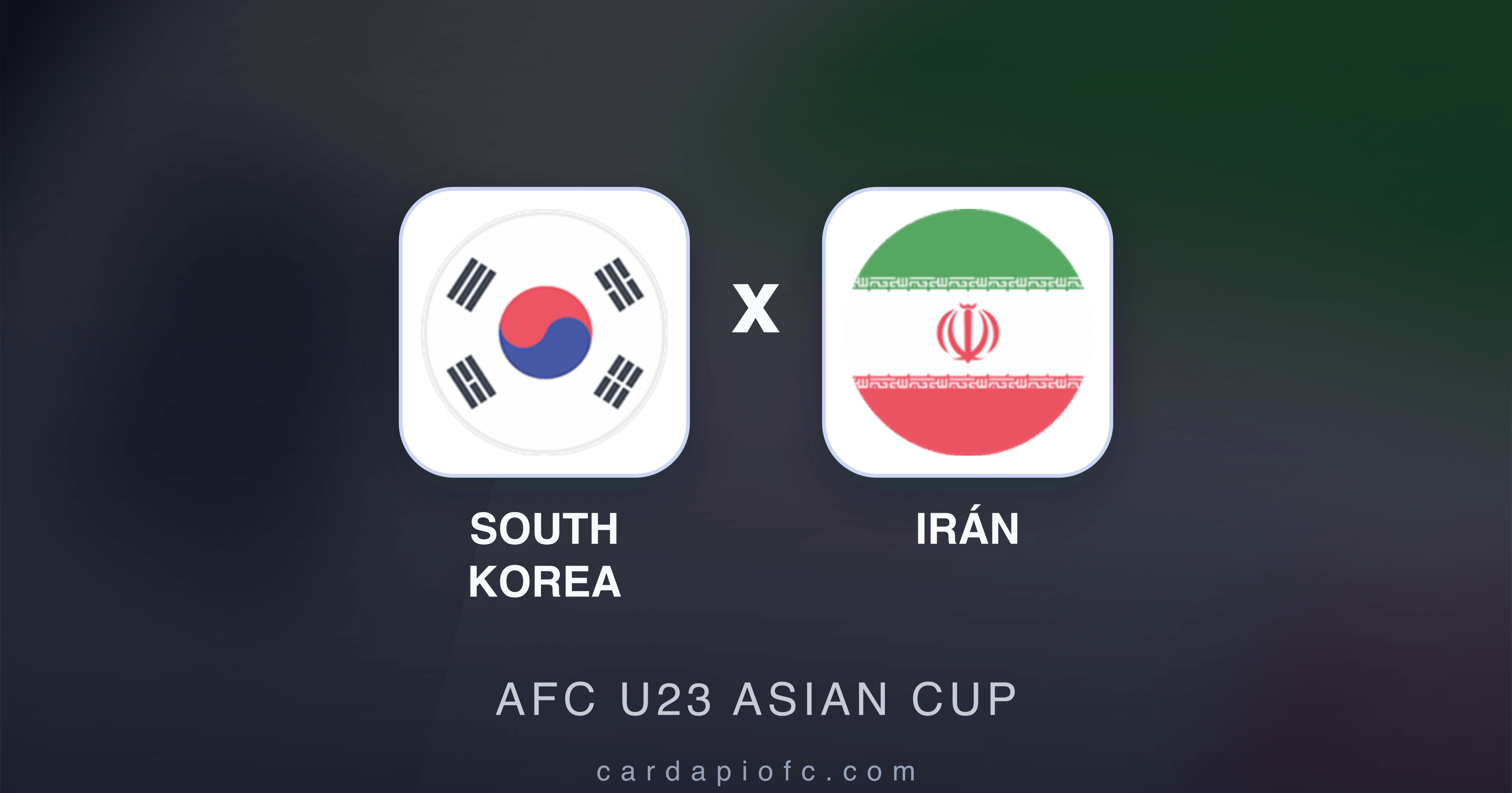 Prévia da transmissão de South Korea x Irán (AFC U23 Asian Cup)