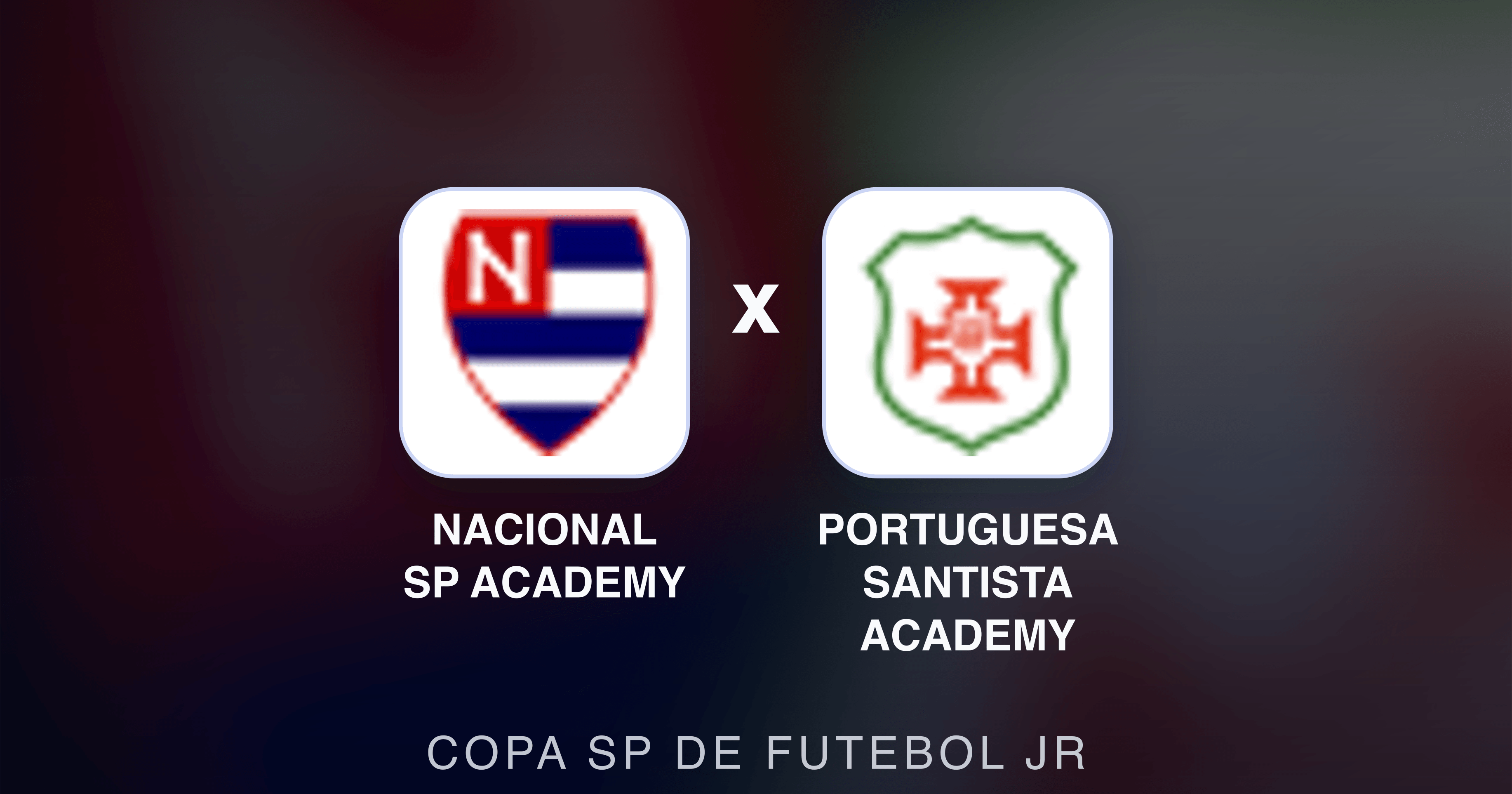 Prévia da transmissão de Nacional SP Academy x Portuguesa Santista Academy (Copa SP de Futebol JR)