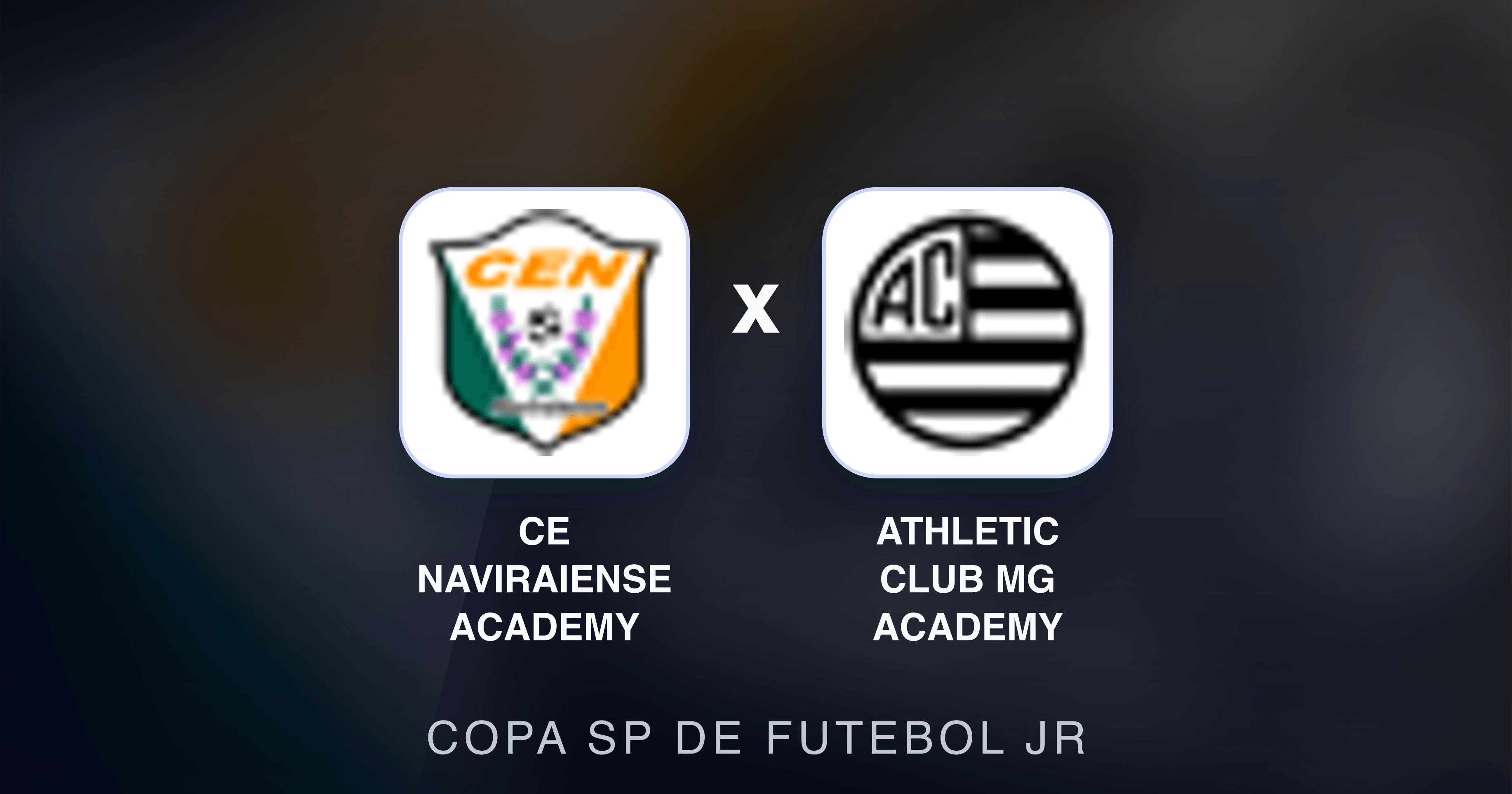 Prévia da transmissão de CE  Naviraiense Academy x Athletic Club MG Academy (Copa SP de Futebol JR)