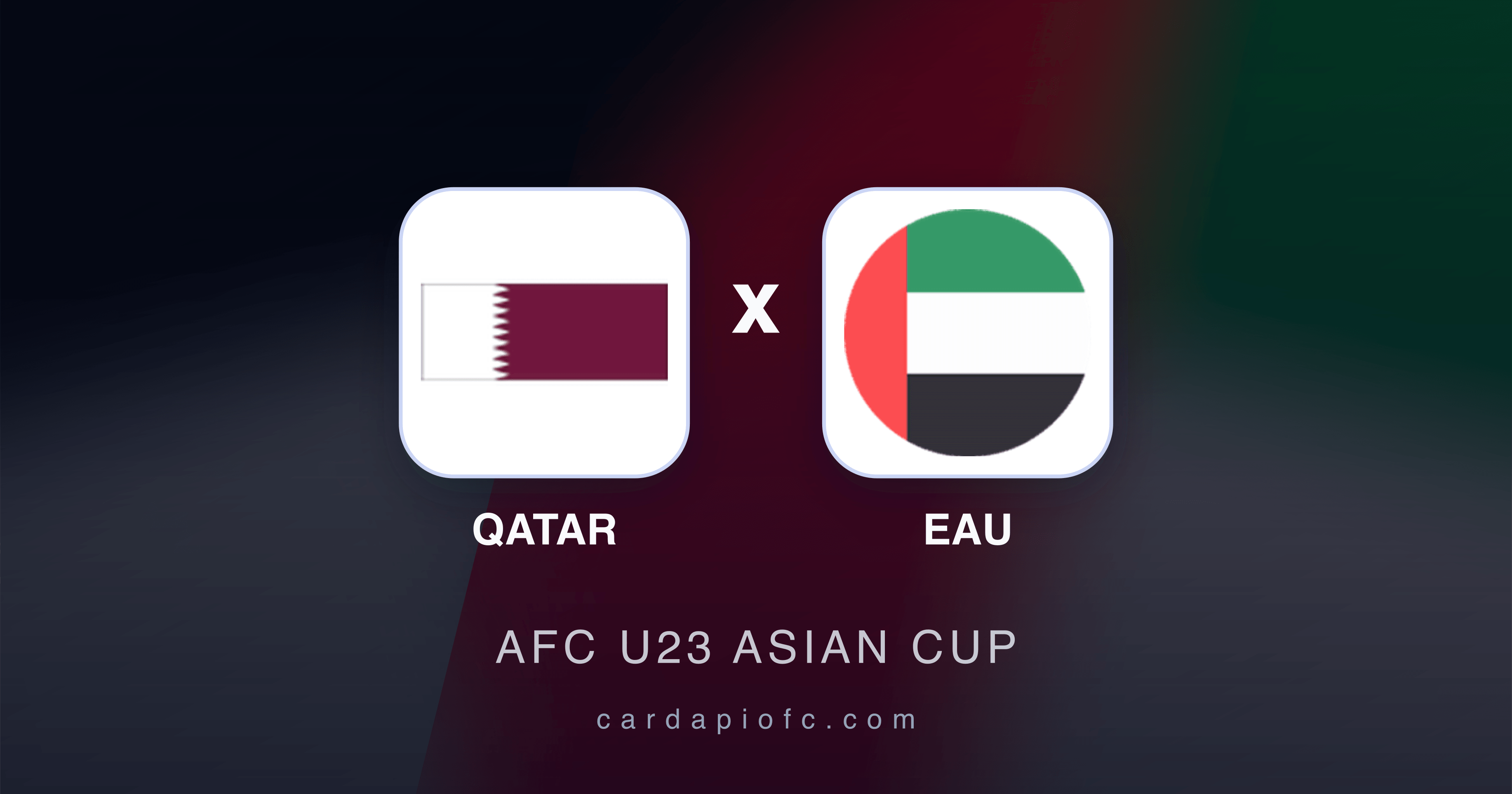 Prévia da transmissão de Qatar x EAU (AFC U23 Asian Cup)