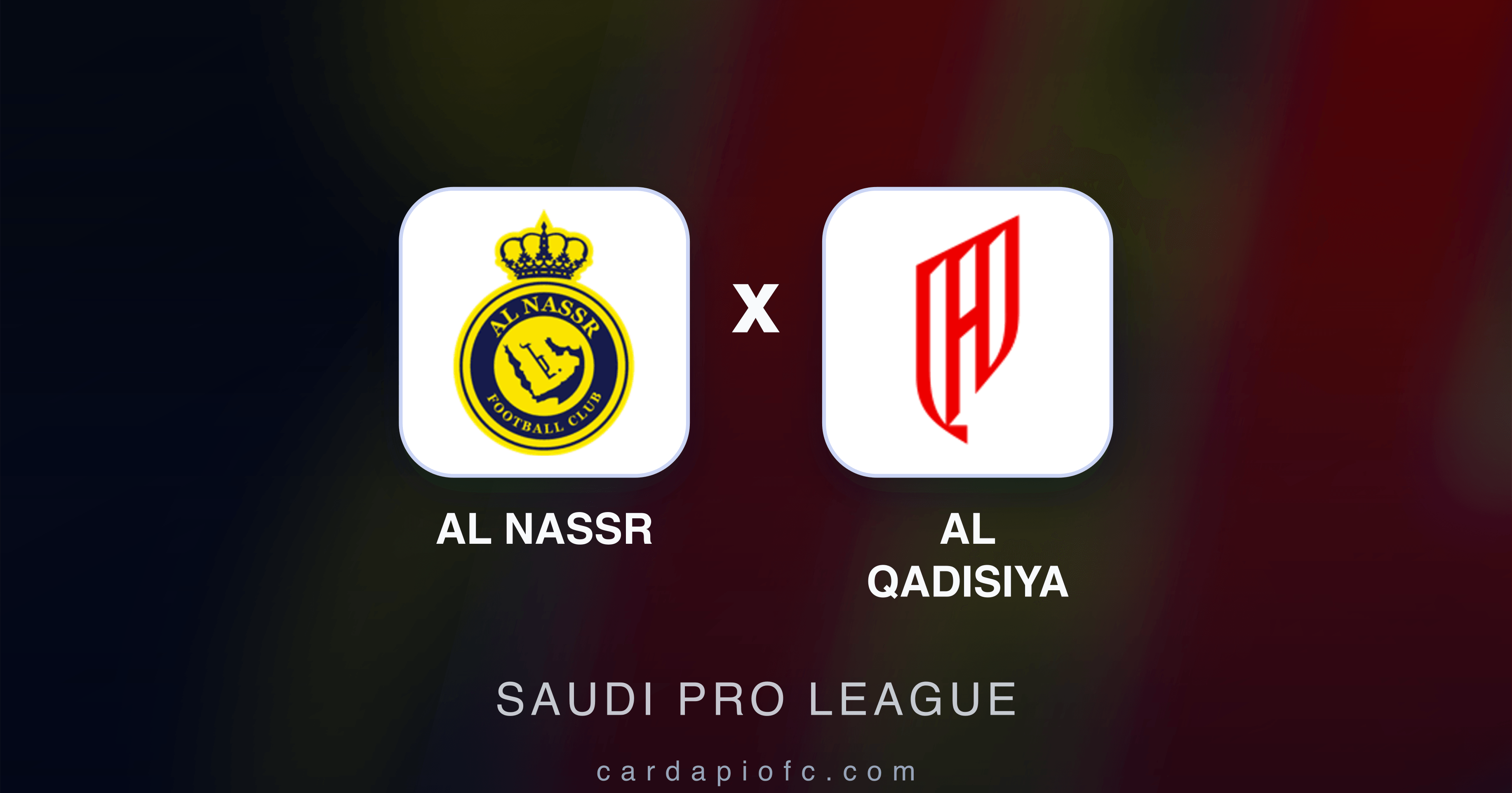 Prévia da transmissão de Al Nassr x Al Qadisiya (Saudi Pro League)