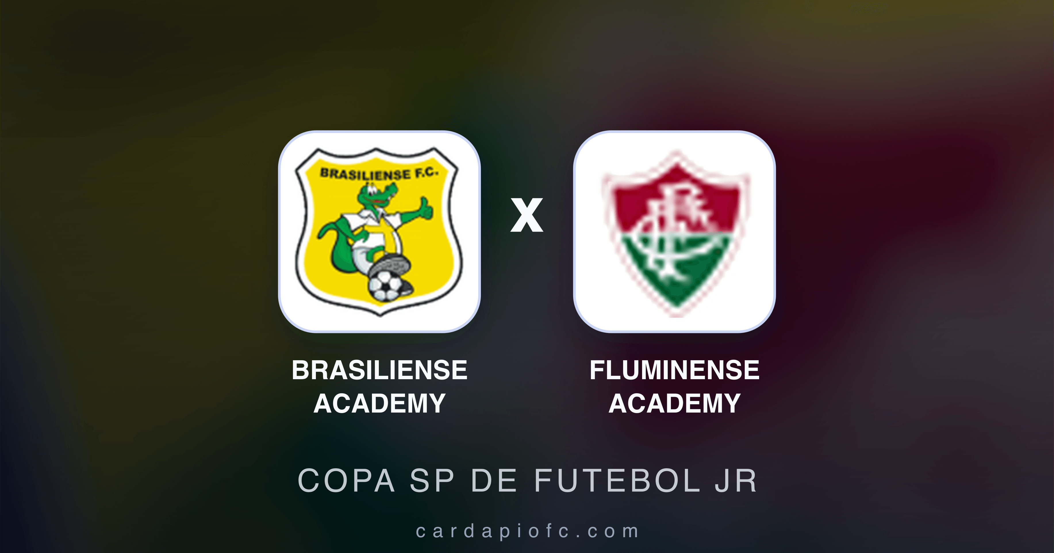 Prévia da transmissão de Brasiliense Academy x Fluminense Academy (Copa SP de Futebol JR)