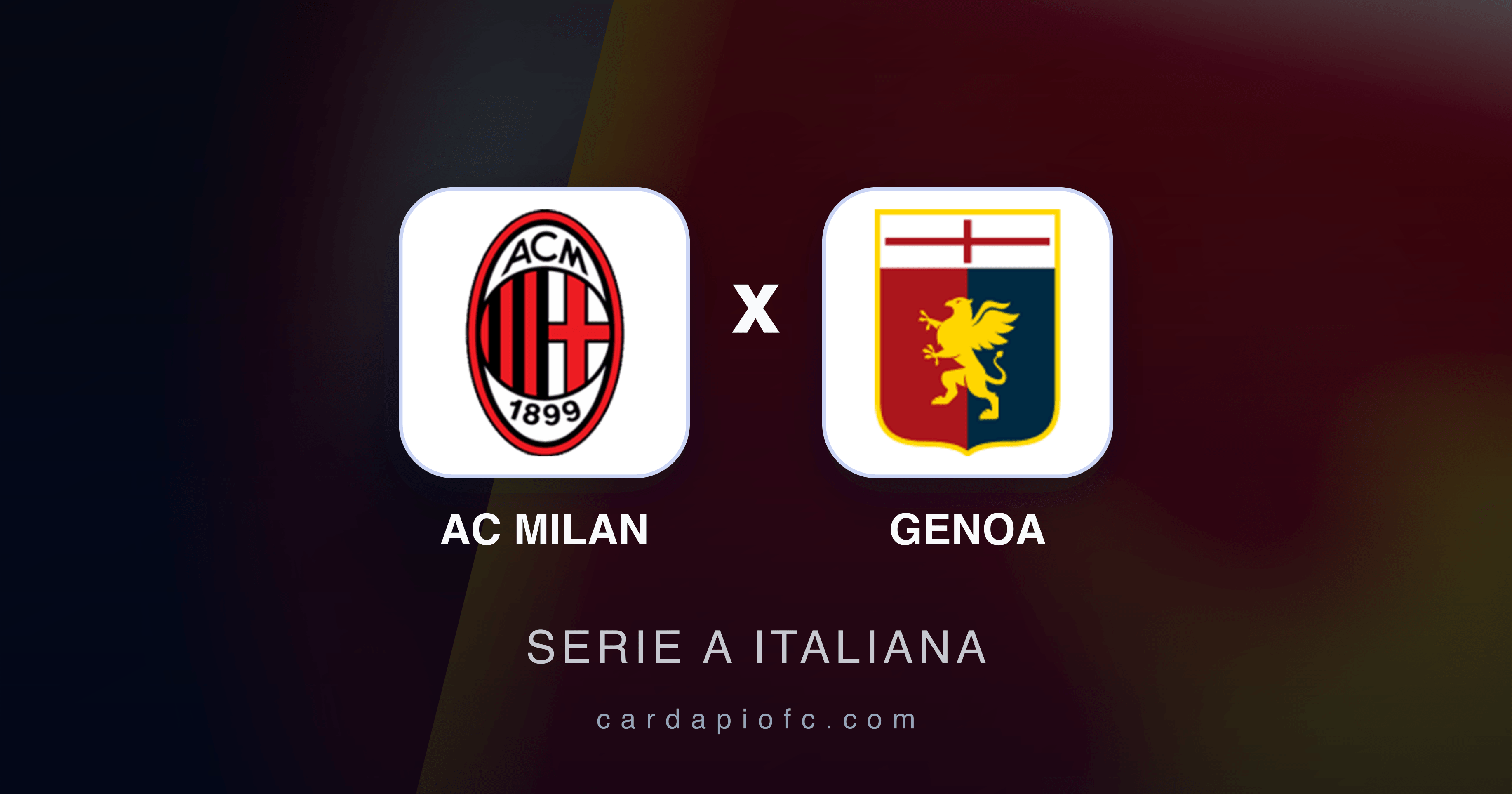 Prévia da transmissão de AC Milan x Genoa (Serie A Italiana)