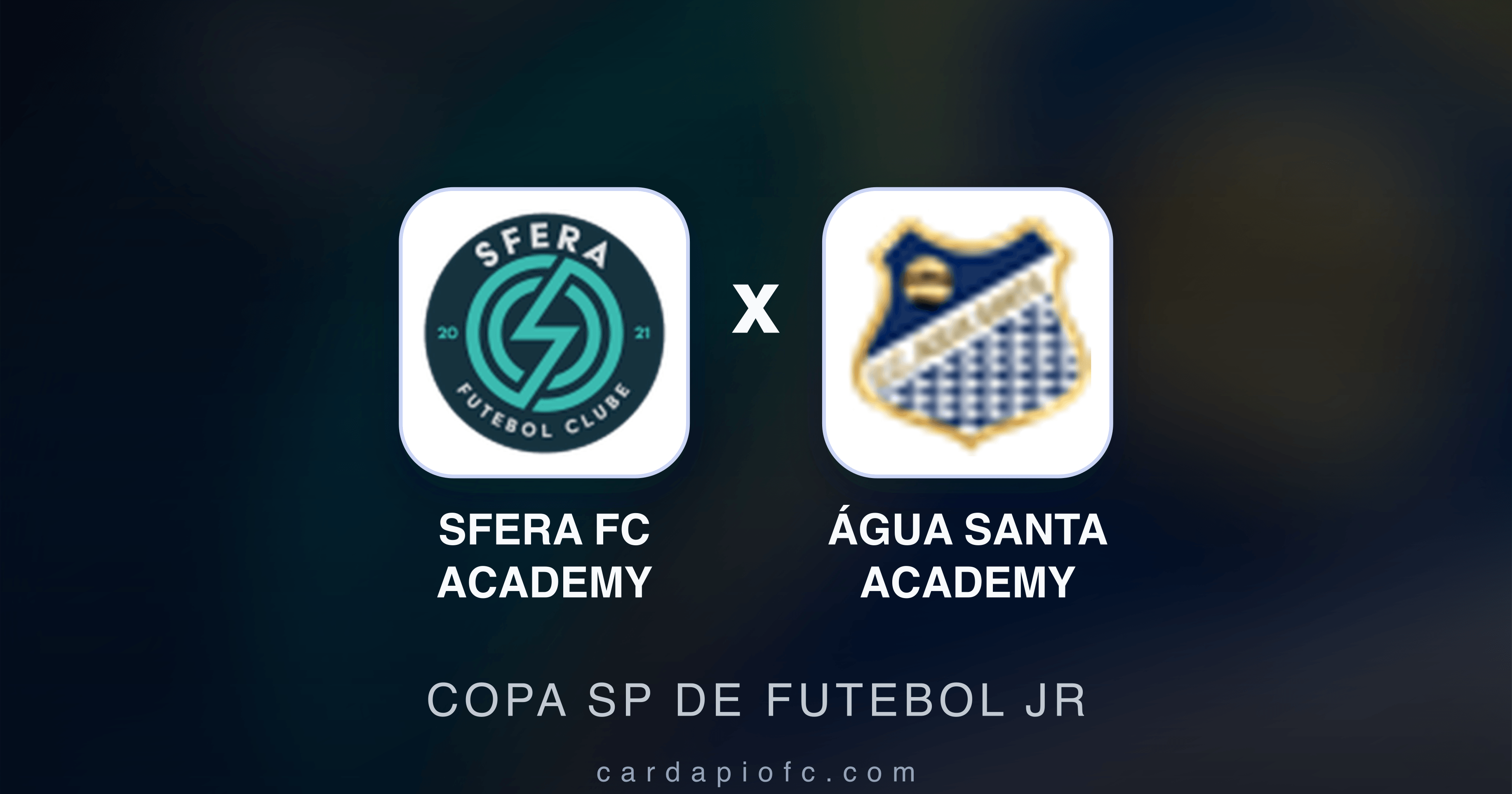 Prévia da transmissão de Sfera FC Academy x Água Santa Academy (Copa SP de Futebol JR)