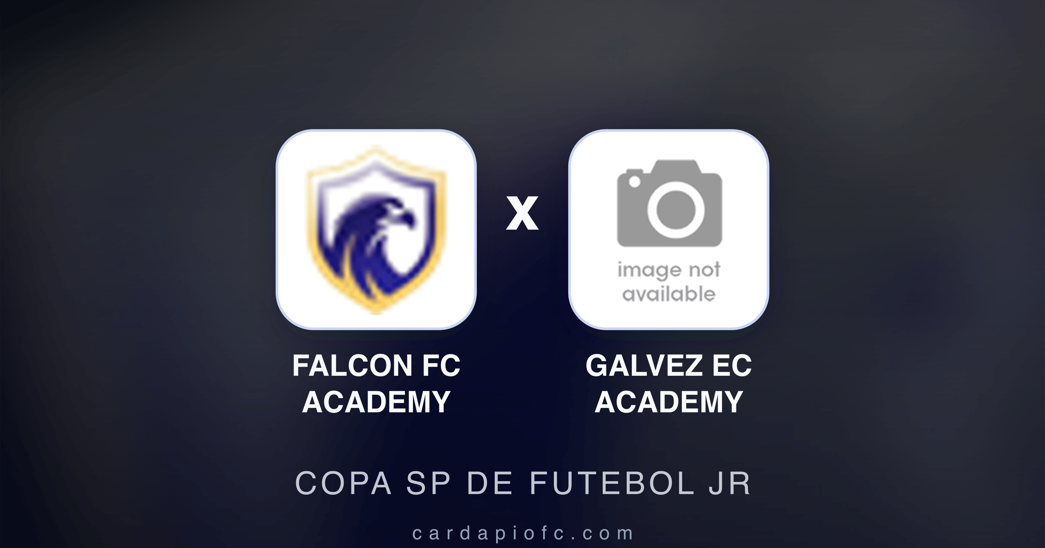 Prévia da transmissão de Falcon FC Academy x Galvez EC Academy (Copa SP de Futebol JR)