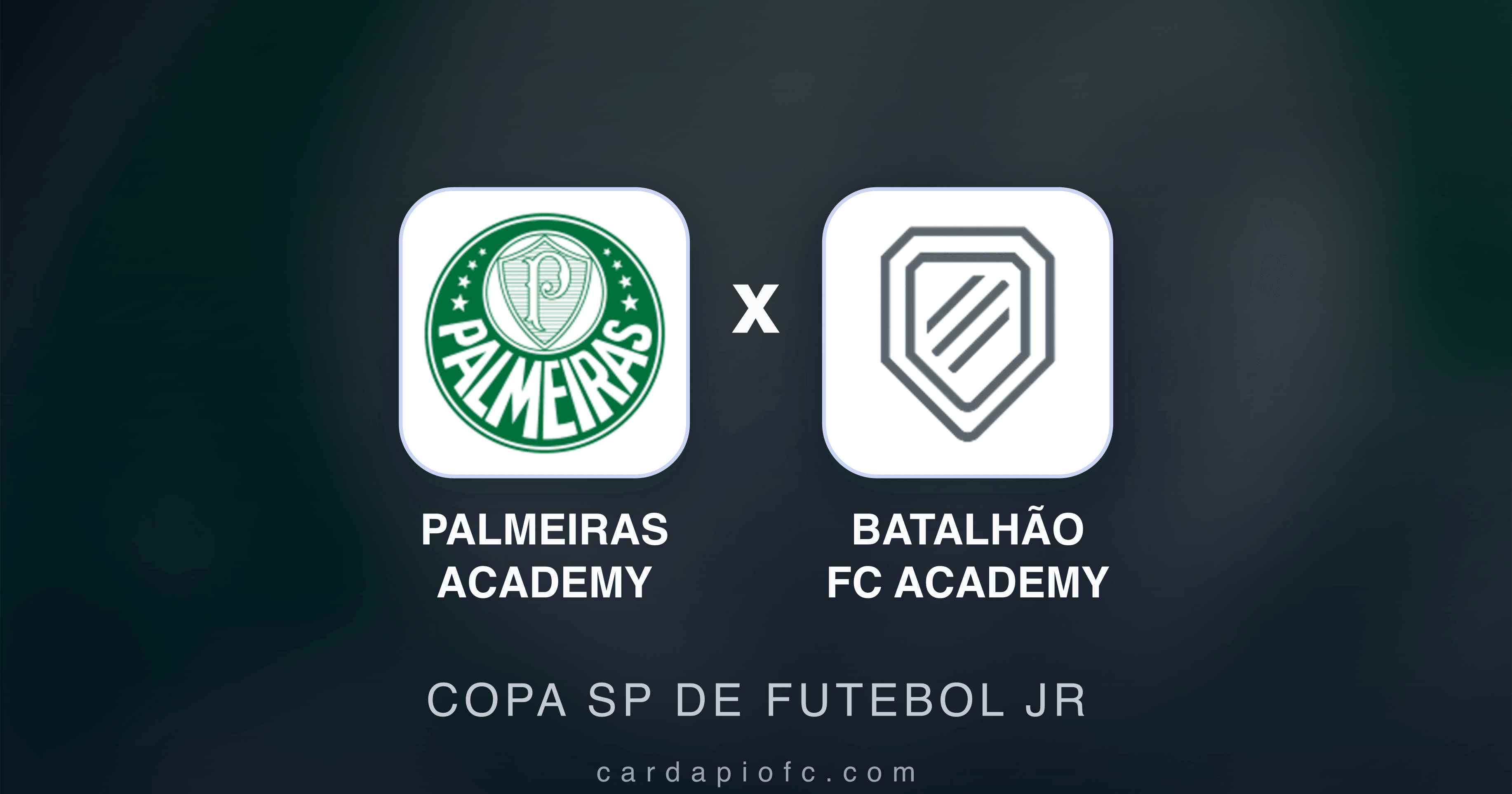 Prévia da transmissão de Palmeiras Academy x Batalhão FC Academy (Copa SP de Futebol JR)