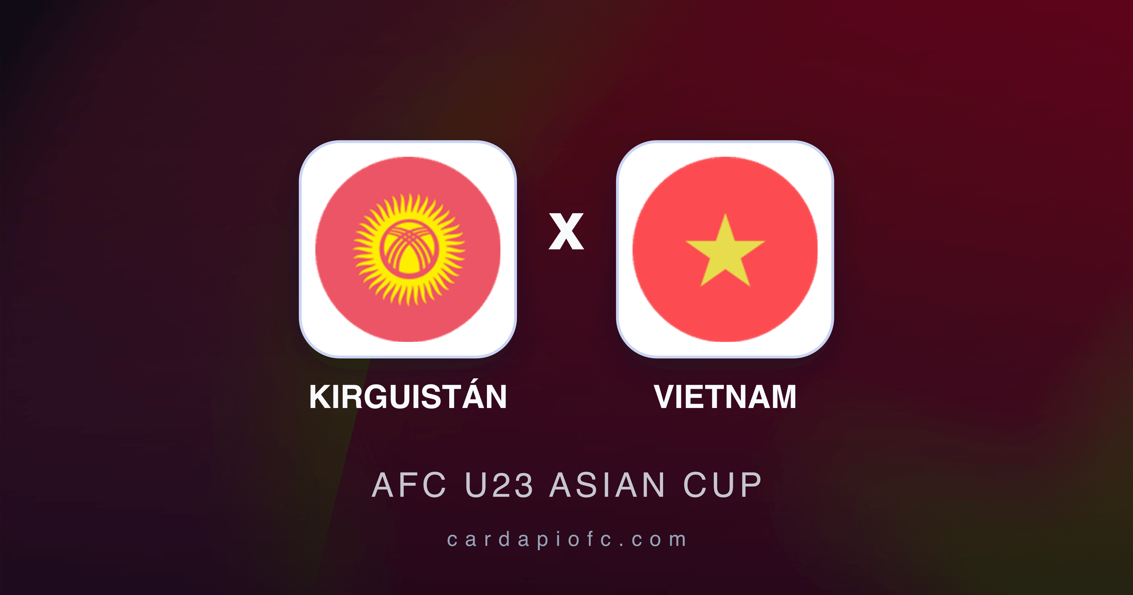 Prévia da transmissão de Kirguistán x Vietnam (AFC U23 Asian Cup)