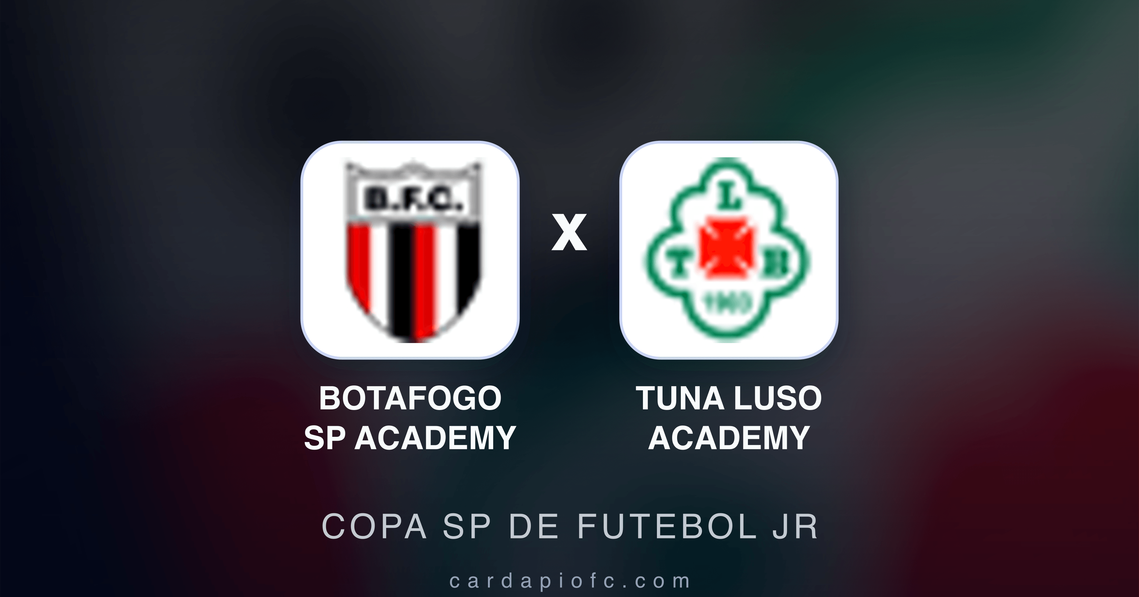 Prévia da transmissão de Botafogo SP Academy x Tuna Luso Academy (Copa SP de Futebol JR)