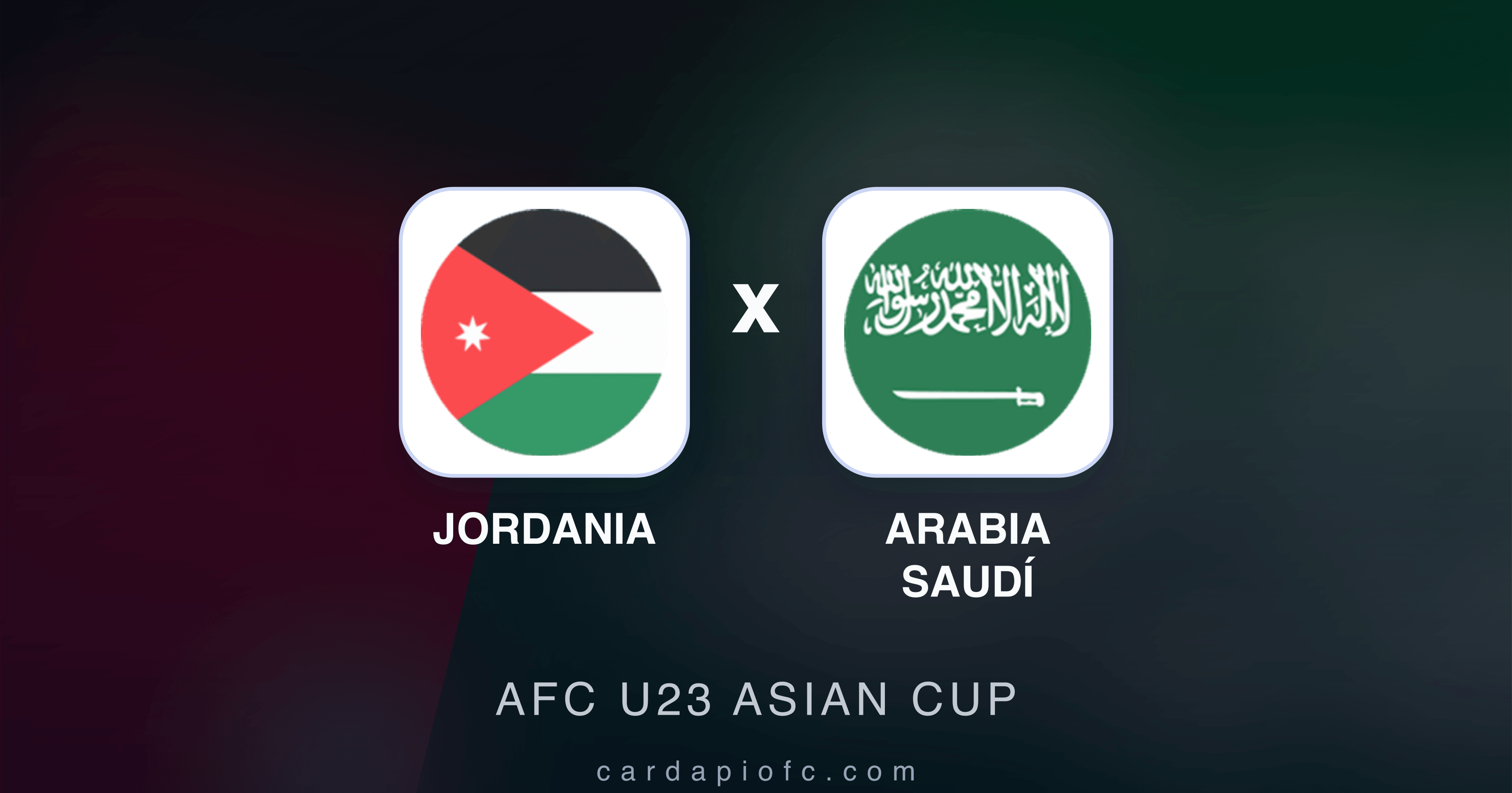 Prévia da transmissão de Jordania x Arabia Saudí (AFC U23 Asian Cup)