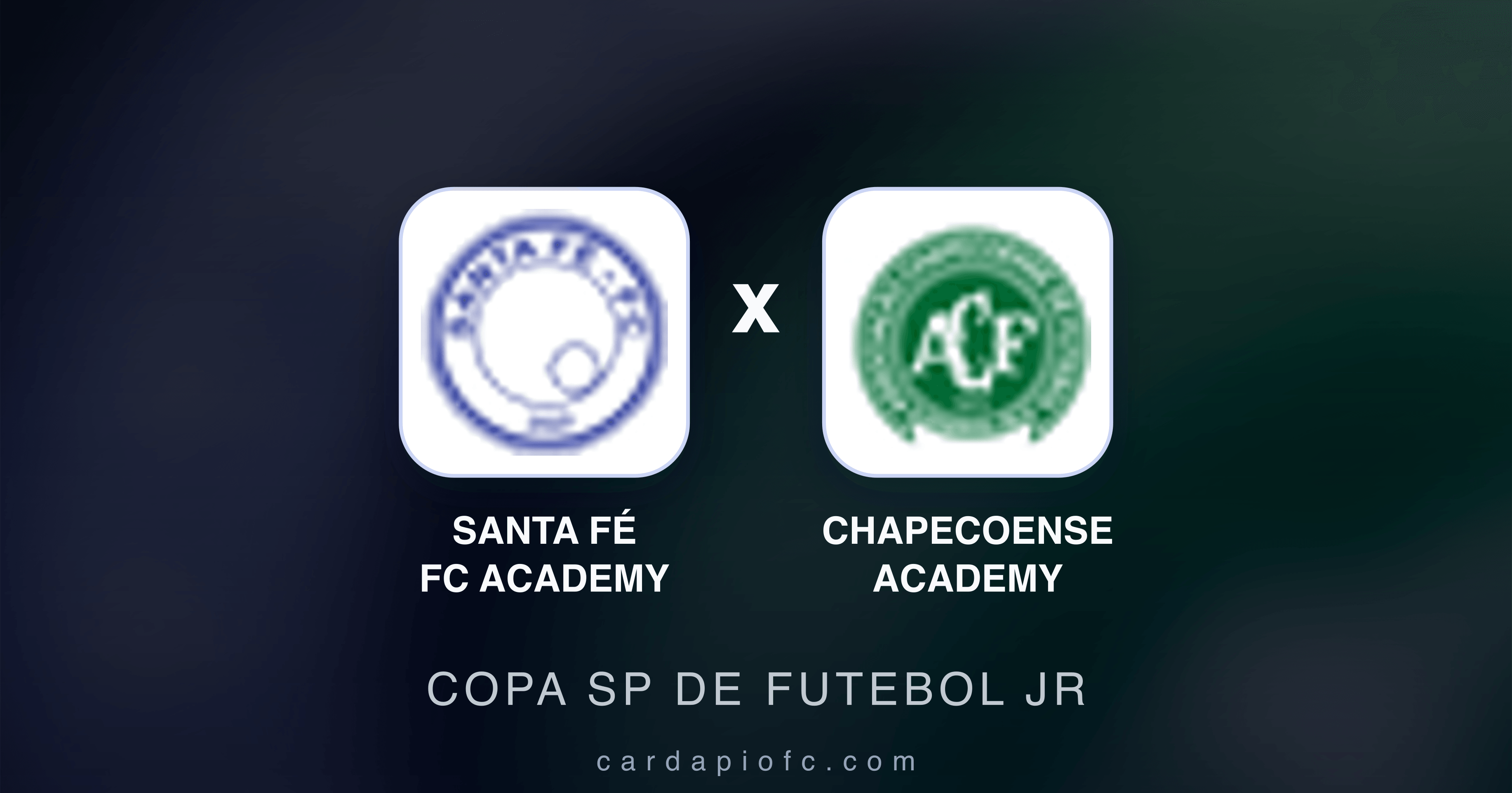 Prévia da transmissão de Santa Fé FC Academy x Chapecoense Academy (Copa SP de Futebol JR)